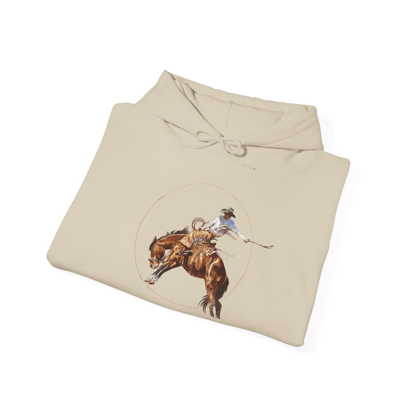 Cowboy Riding Horse Unisex Heavy Blend™ Hooded Sweatshirt