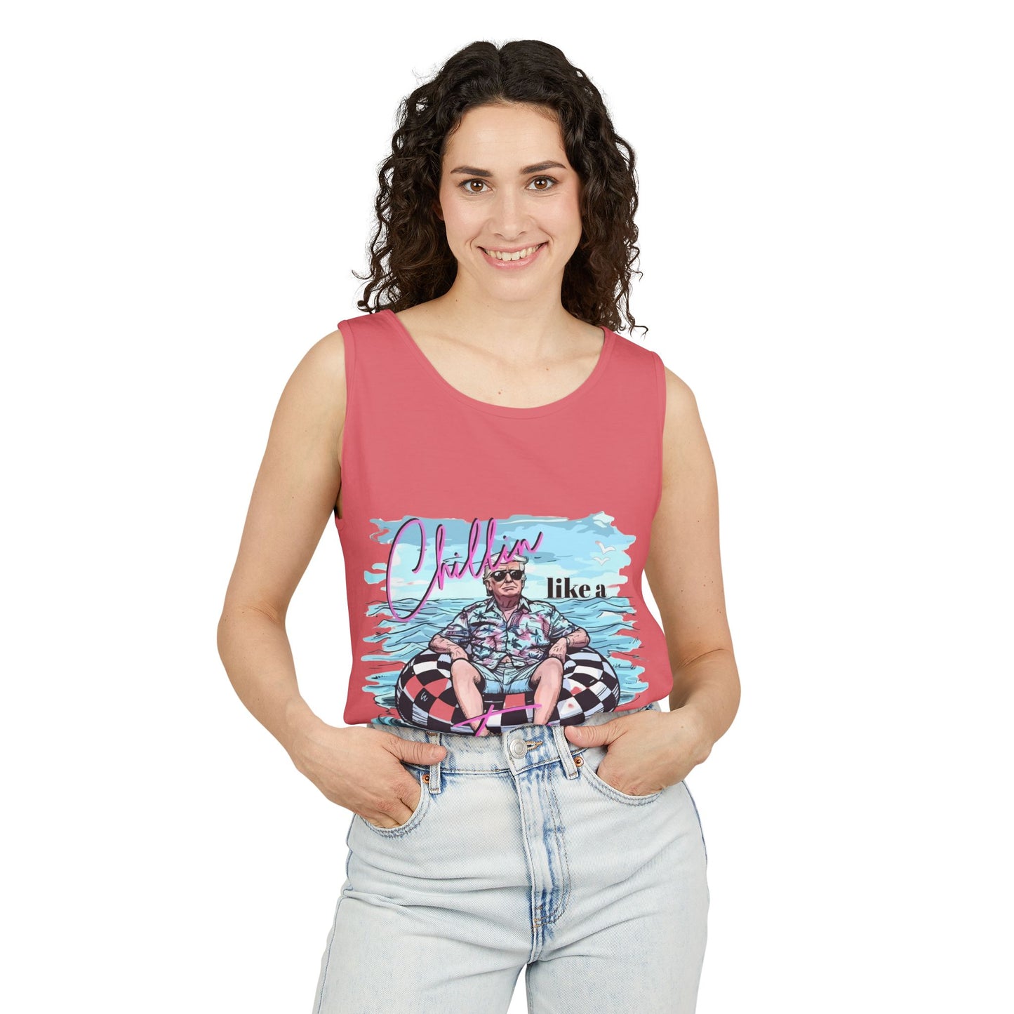 Chillin' Like a Villain Tank Top - Unisex Garment-Dyed Summer Tee