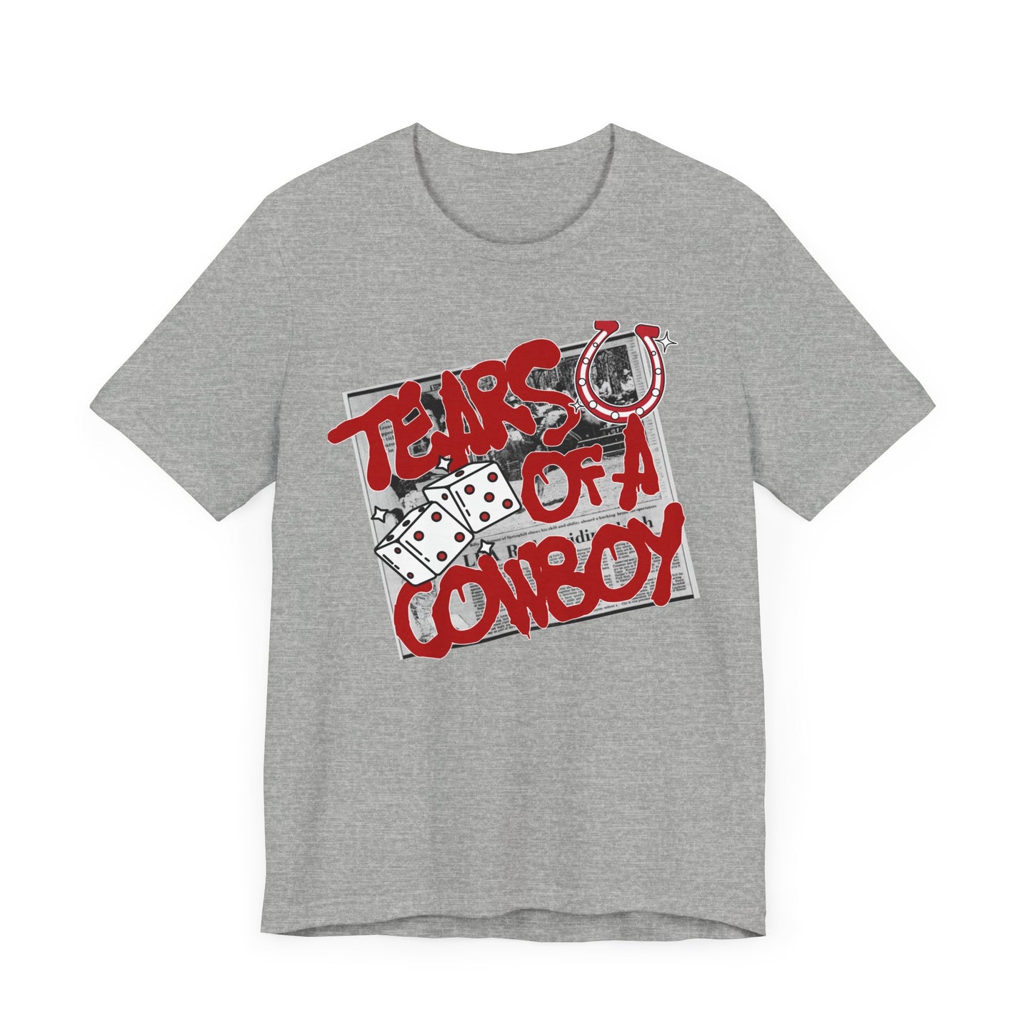 Tears of a Cowboy Unisex Jersey Tee - Casual Graphic Shirt, Perfect for Country Music Lovers