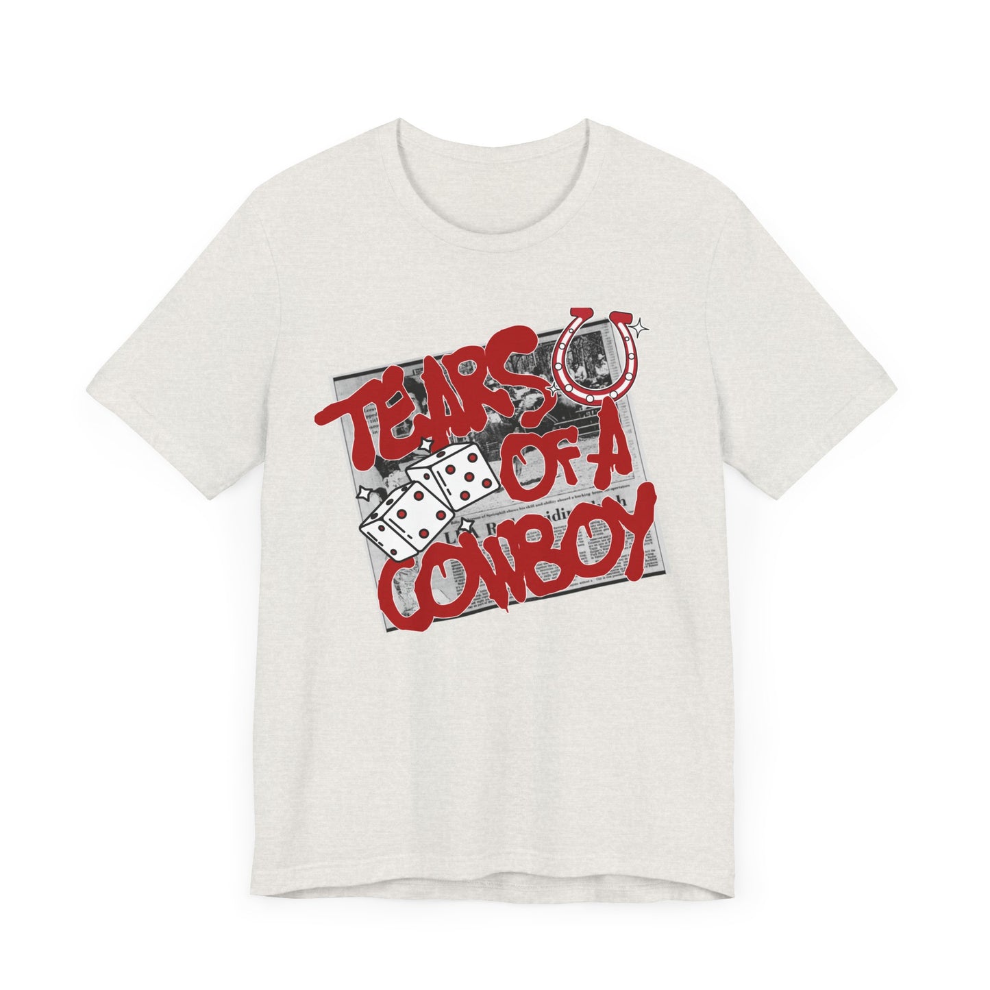 Tears of a Cowboy Unisex Jersey Tee - Casual Graphic Shirt, Perfect for Country Music Lovers