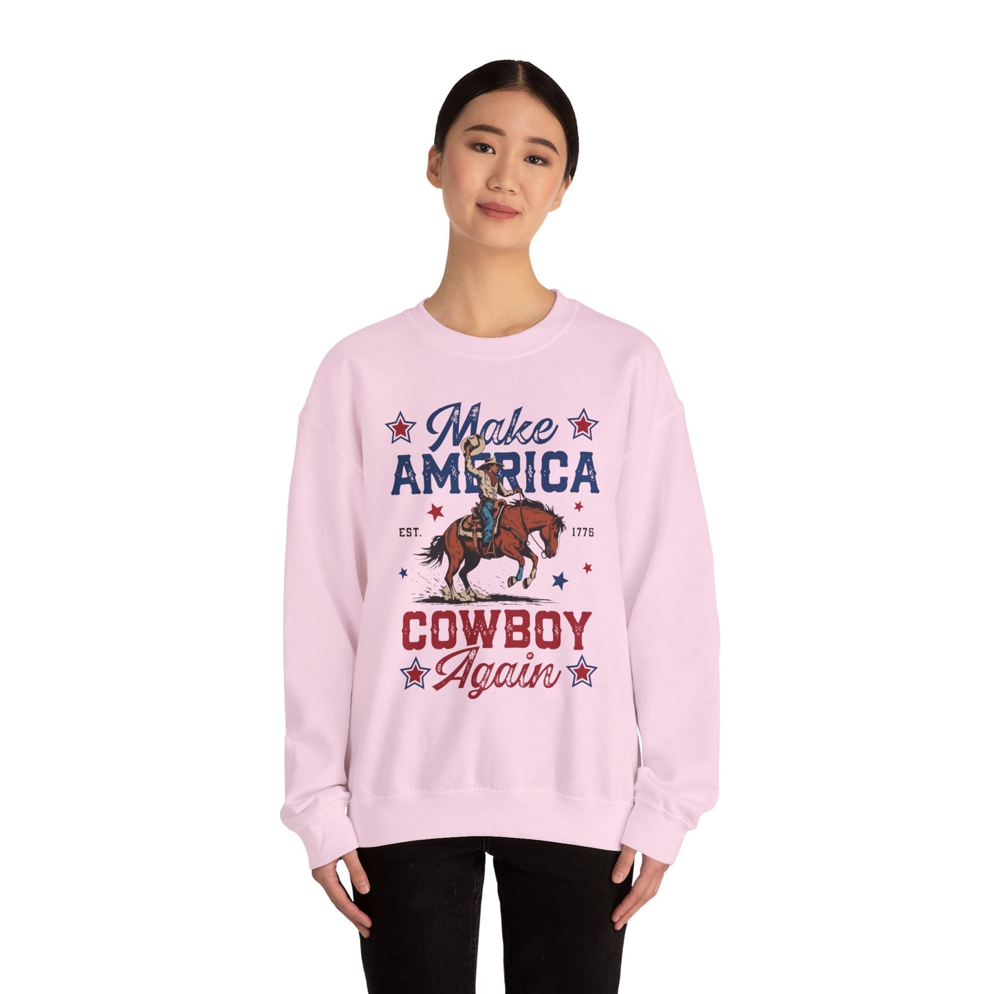 Unisex Heavy Blend™ Crewneck Sweatshirt - Make America Cowboy Again