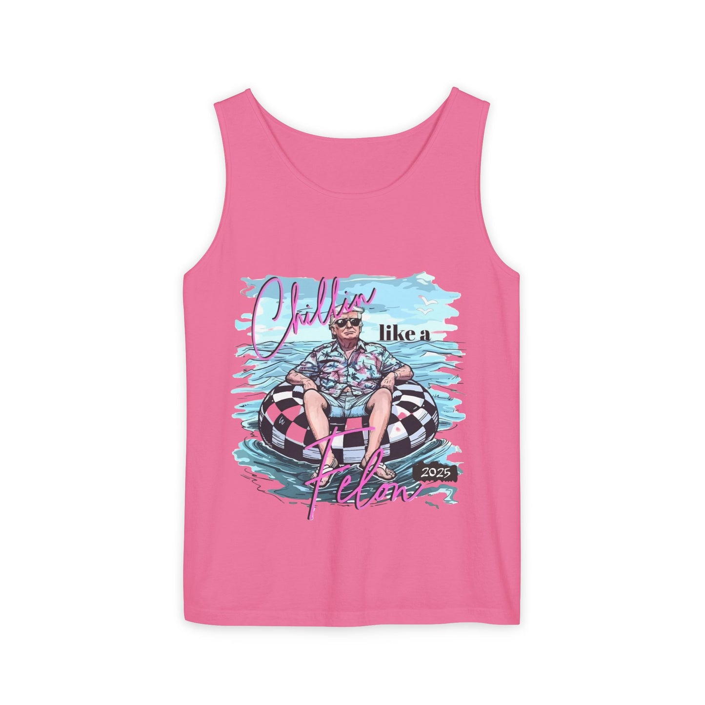 Chillin' Like a Villain Tank Top - Unisex Garment-Dyed Summer Tee