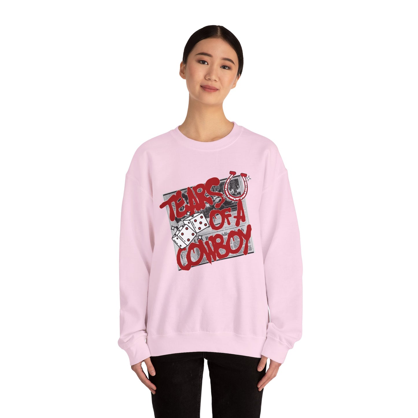 Tears of a Cowboy Unisex Heavy Blend™ Crewneck Sweatshirt - Casual Western Style