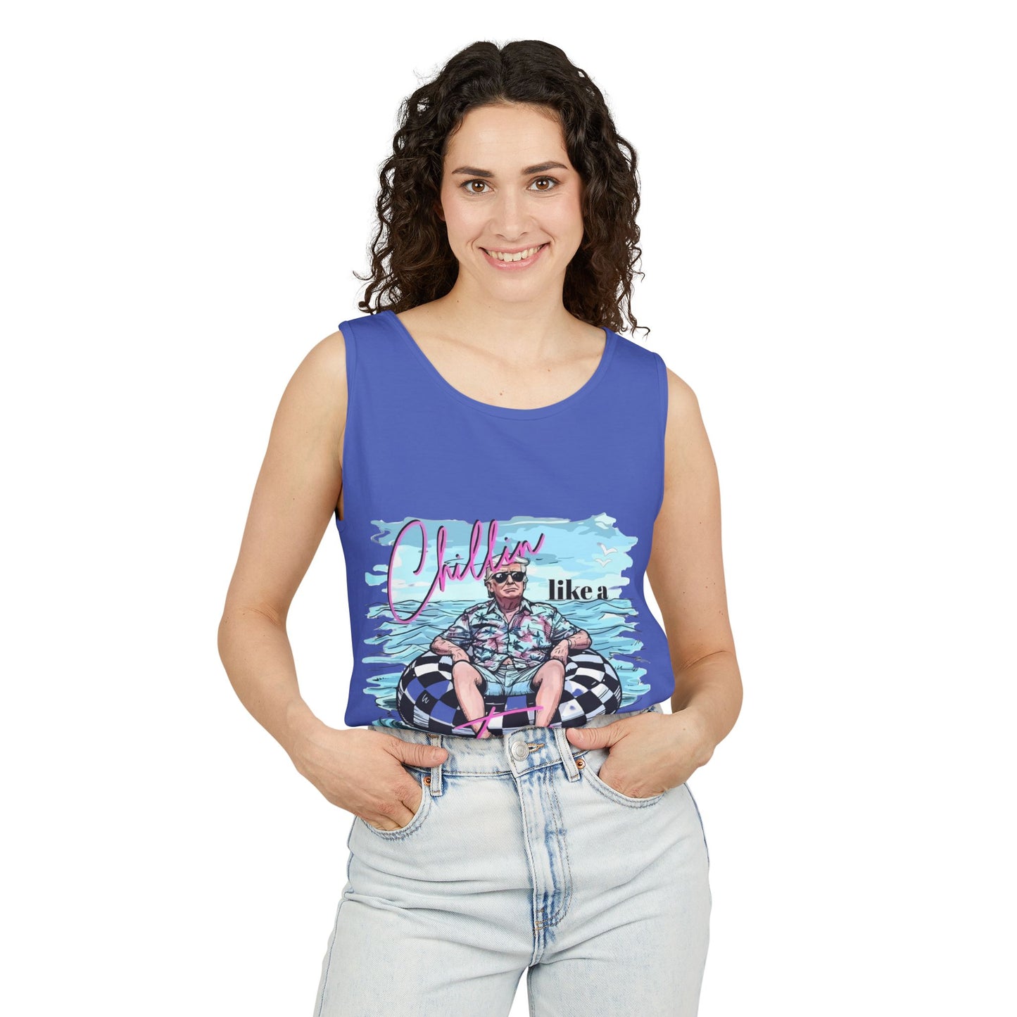 Chillin' Like a Villain Tank Top - Unisex Garment-Dyed Summer Tee