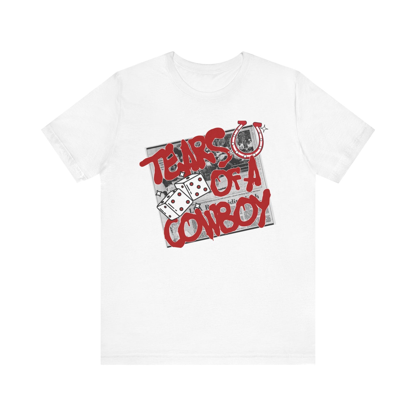 Tears of a Cowboy Unisex Jersey Tee - Casual Graphic Shirt, Perfect for Country Music Lovers