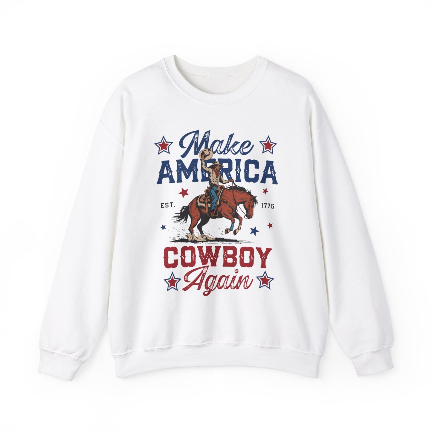 Unisex Heavy Blend™ Crewneck Sweatshirt - Make America Cowboy Again
