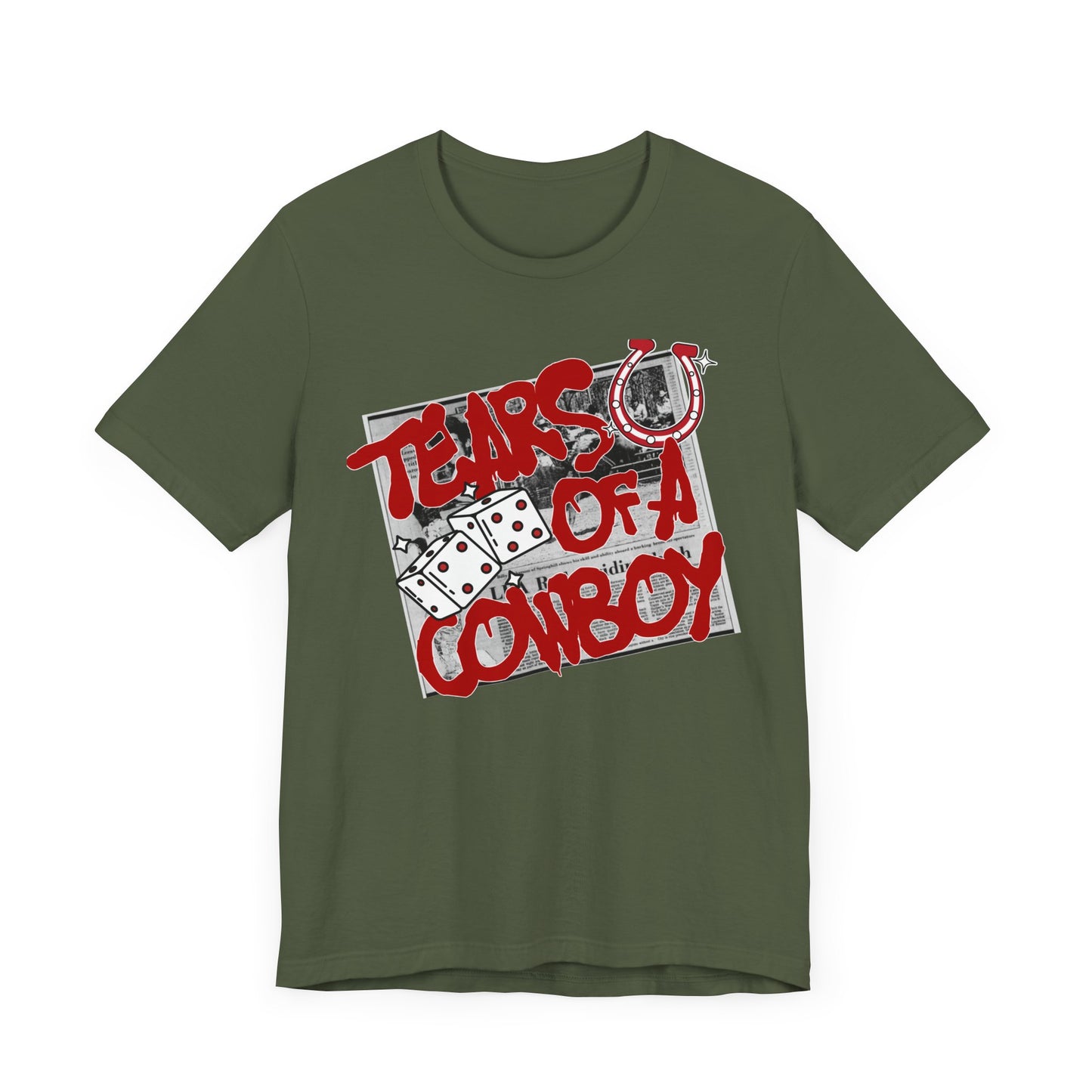 Tears of a Cowboy Unisex Jersey Tee - Casual Graphic Shirt, Perfect for Country Music Lovers
