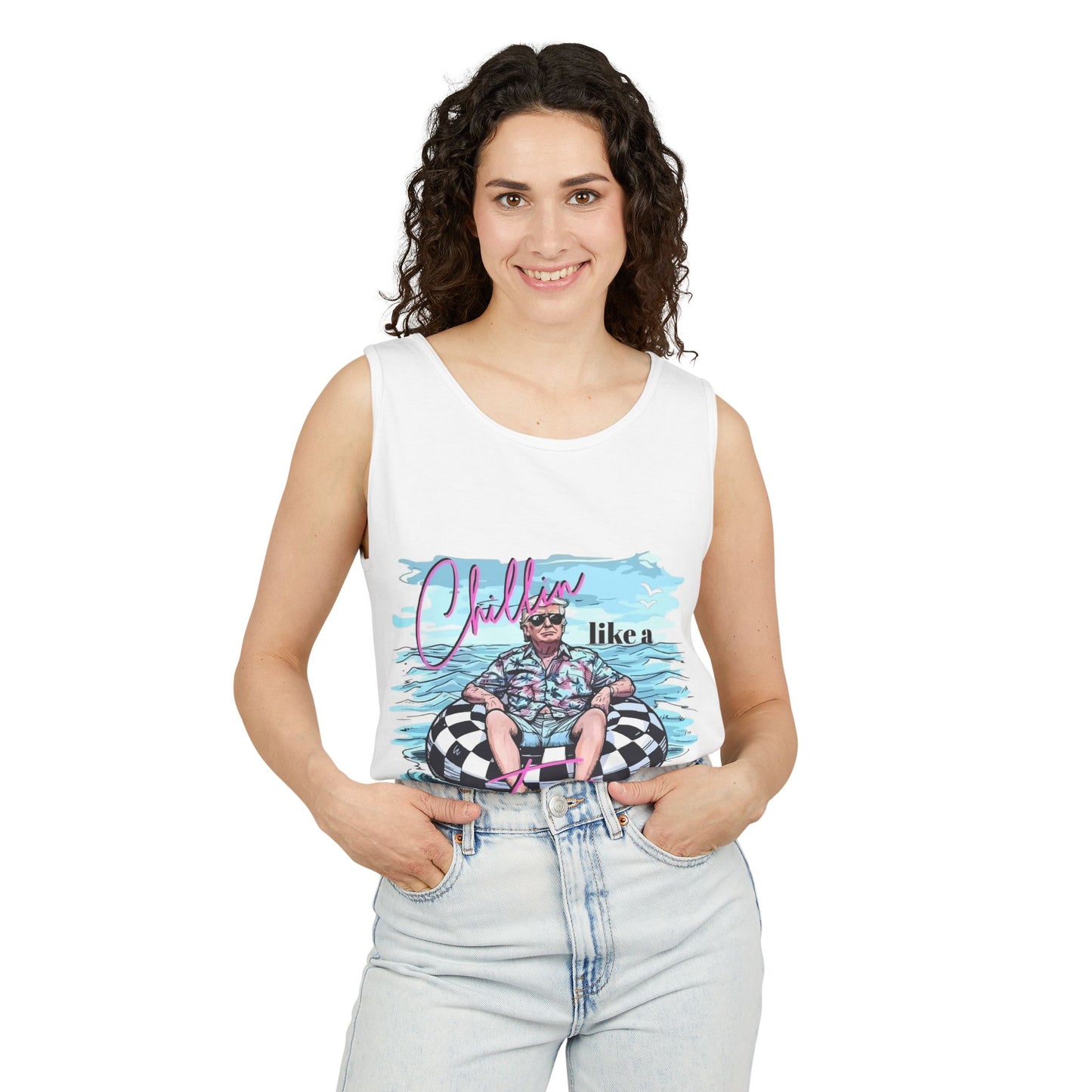 Chillin' Like a Villain Tank Top - Unisex Garment-Dyed Summer Tee