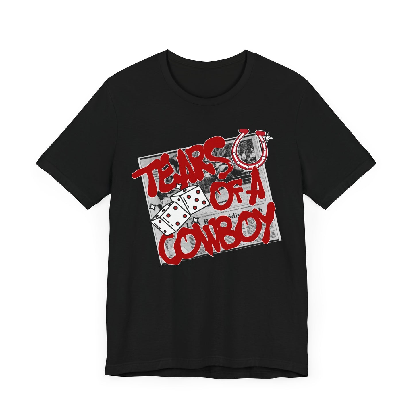 Tears of a Cowboy Unisex Jersey Tee - Casual Graphic Shirt, Perfect for Country Music Lovers