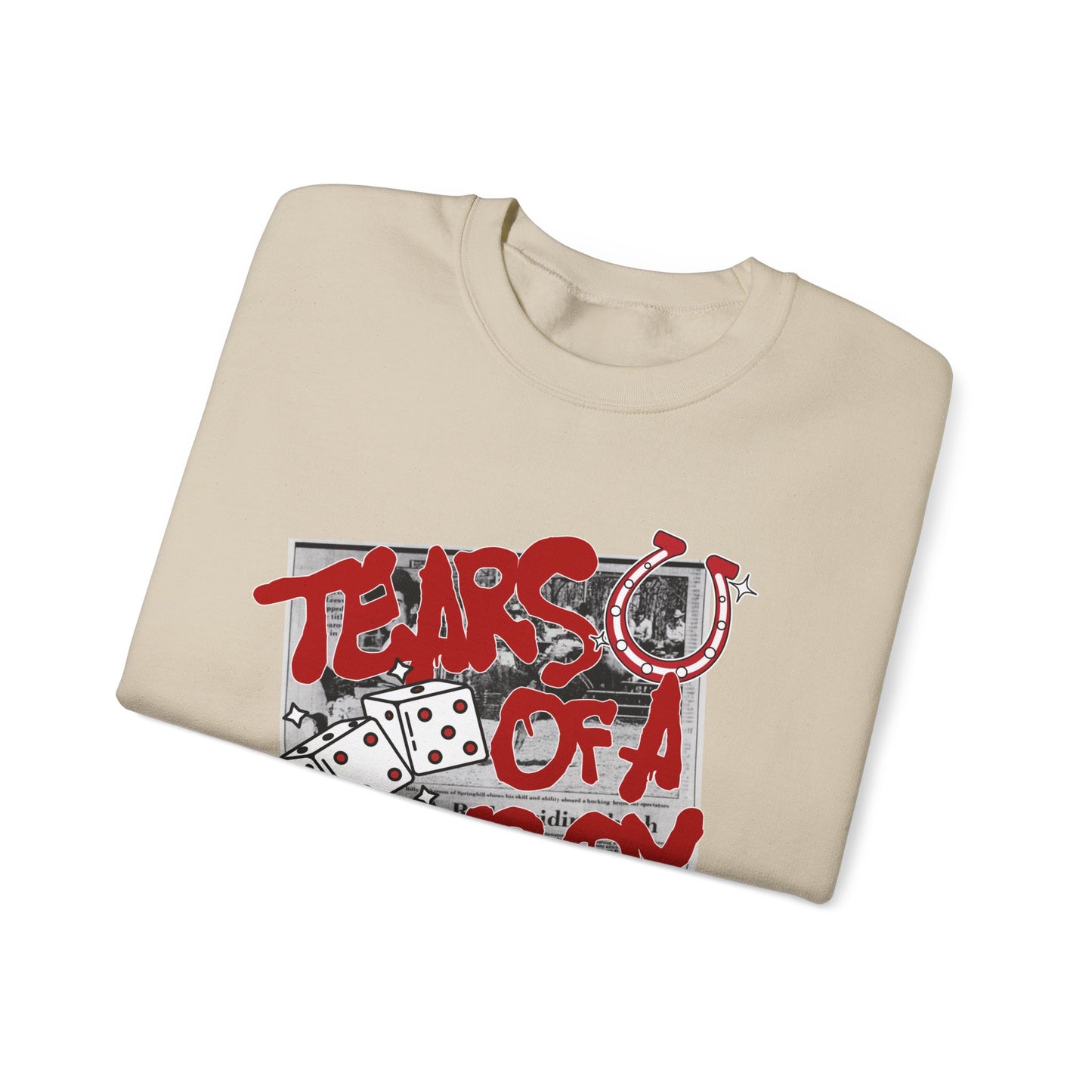 Tears of a Cowboy Unisex Heavy Blend™ Crewneck Sweatshirt - Casual Western Style