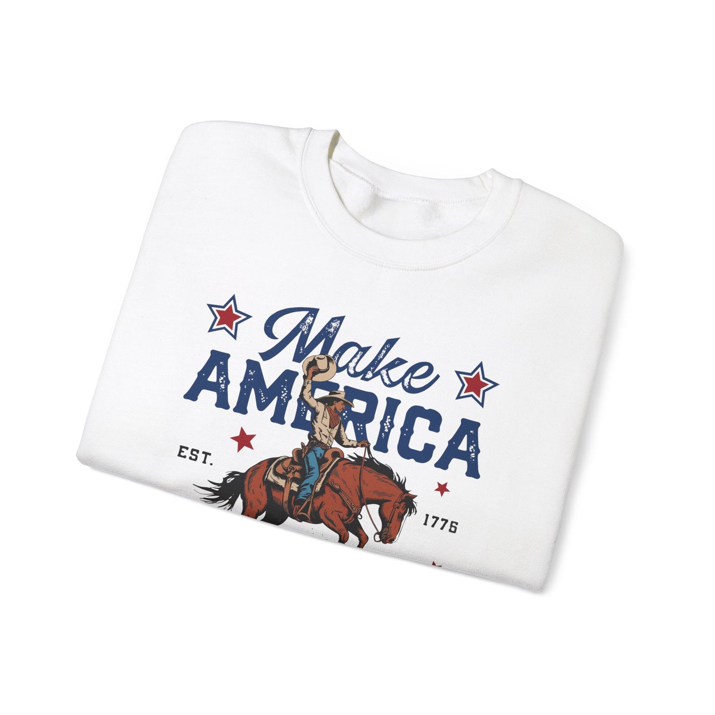 Unisex Heavy Blend™ Crewneck Sweatshirt - Make America Cowboy Again