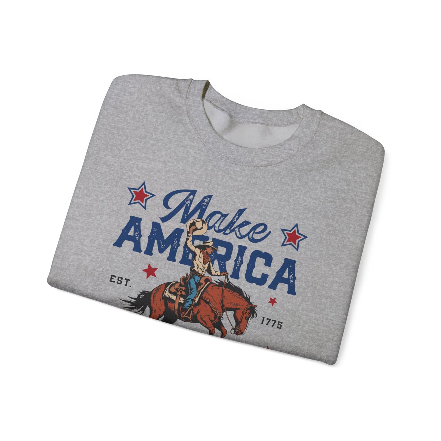 Unisex Heavy Blend™ Crewneck Sweatshirt - Make America Cowboy Again