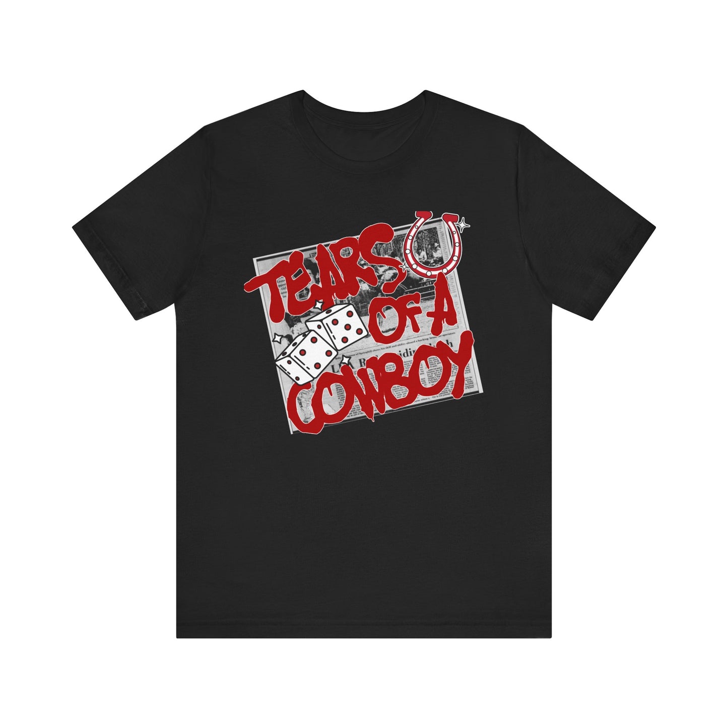 Tears of a Cowboy Unisex Jersey Tee - Casual Graphic Shirt, Perfect for Country Music Lovers