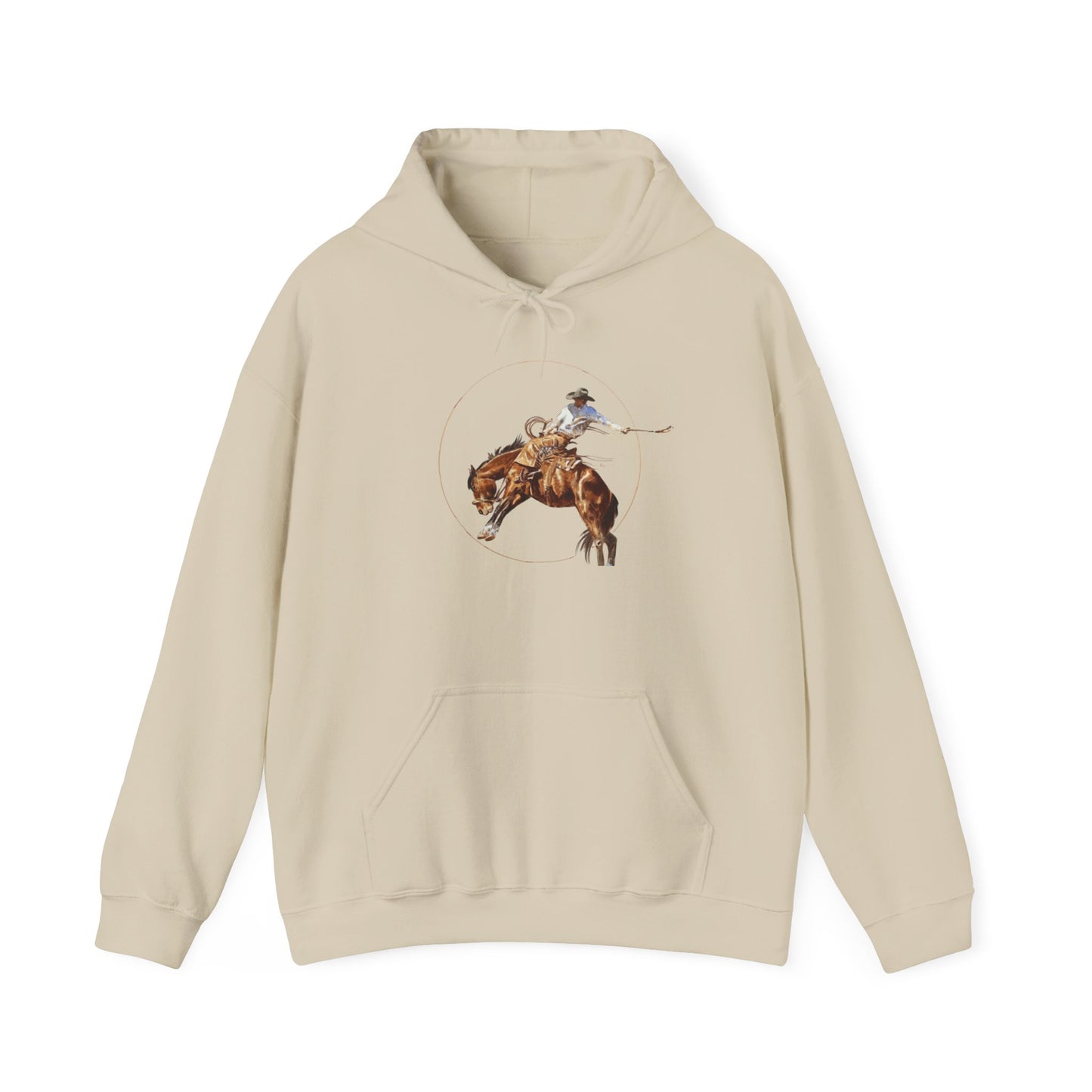 Cowboy Riding Horse Unisex Heavy Blend™ Hooded Sweatshirt