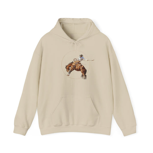 Cowboy Riding Horse Unisex Heavy Blend™ Hooded Sweatshirt