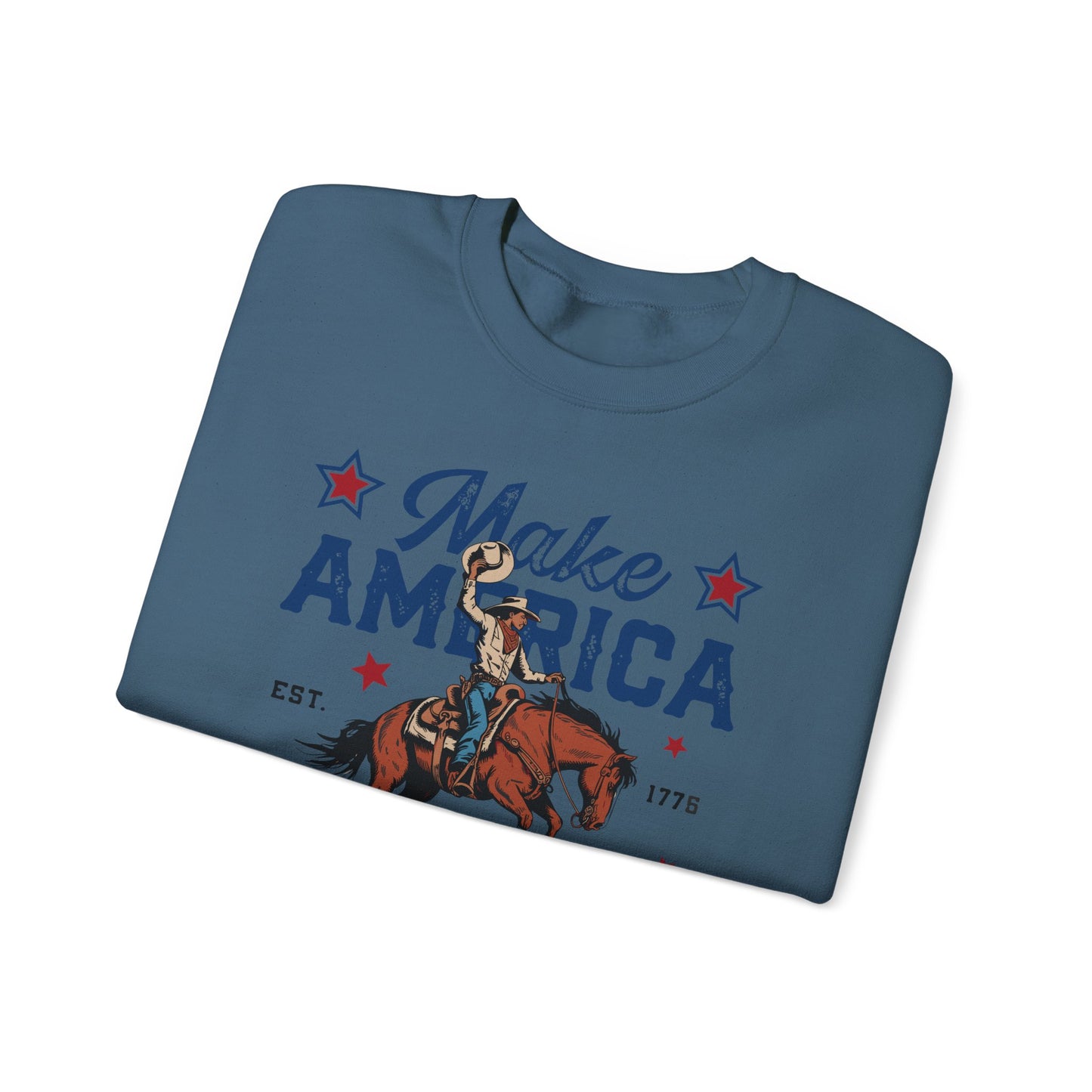 Unisex Heavy Blend™ Crewneck Sweatshirt - Make America Cowboy Again