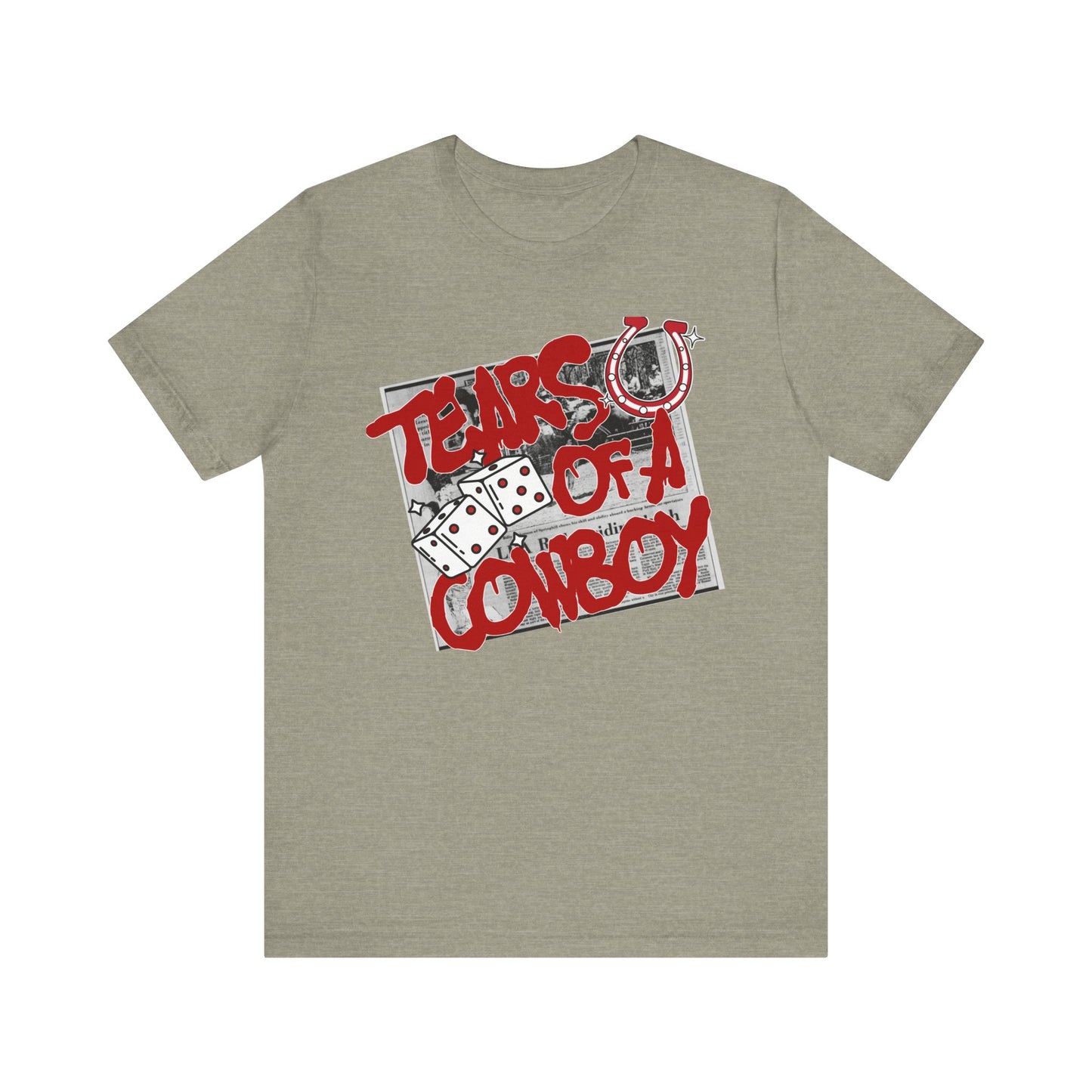 Tears of a Cowboy Unisex Jersey Tee - Casual Graphic Shirt, Perfect for Country Music Lovers