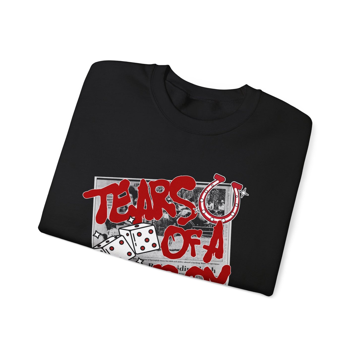 Tears of a Cowboy Unisex Heavy Blend™ Crewneck Sweatshirt - Casual Western Style
