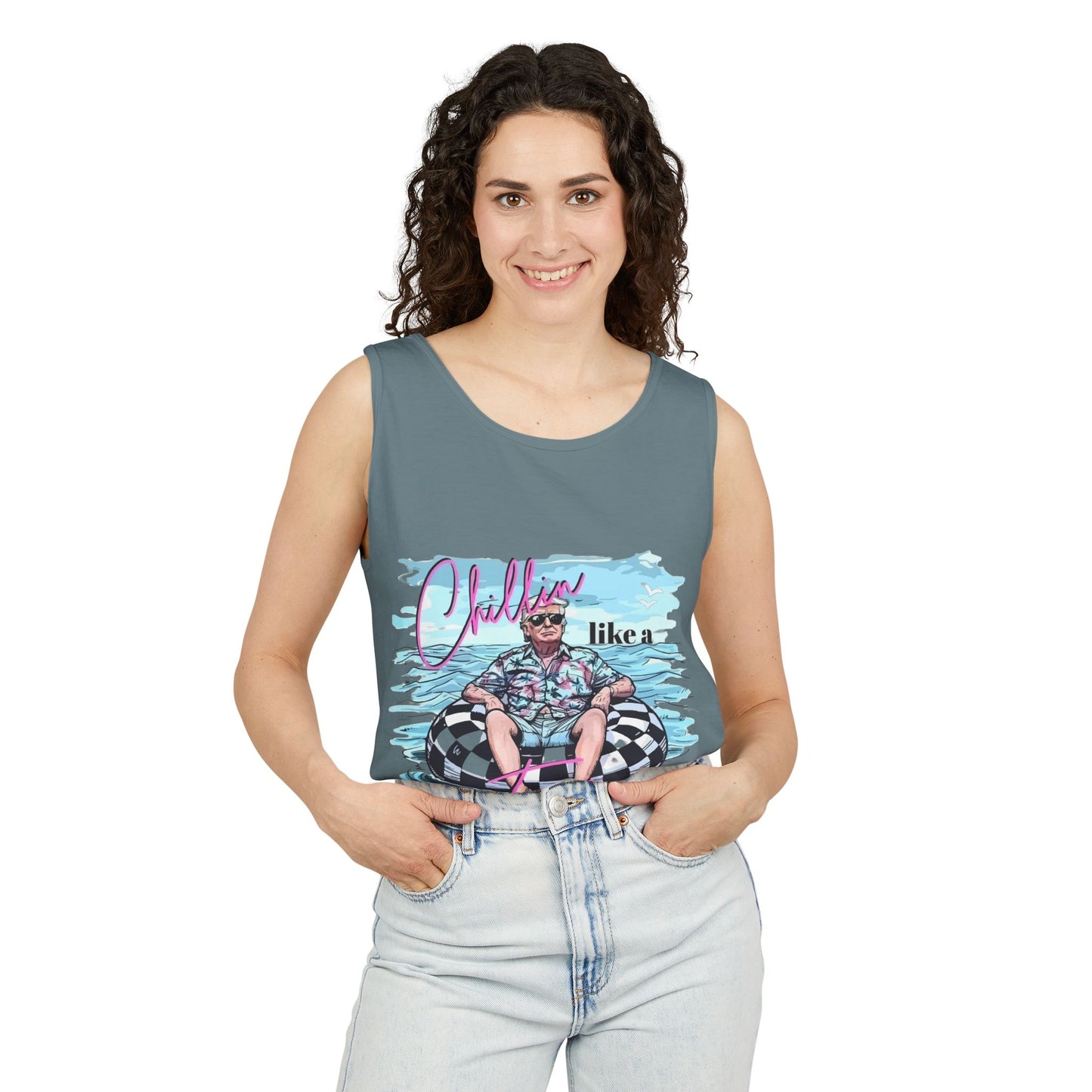 Chillin' Like a Villain Tank Top - Unisex Garment-Dyed Summer Tee