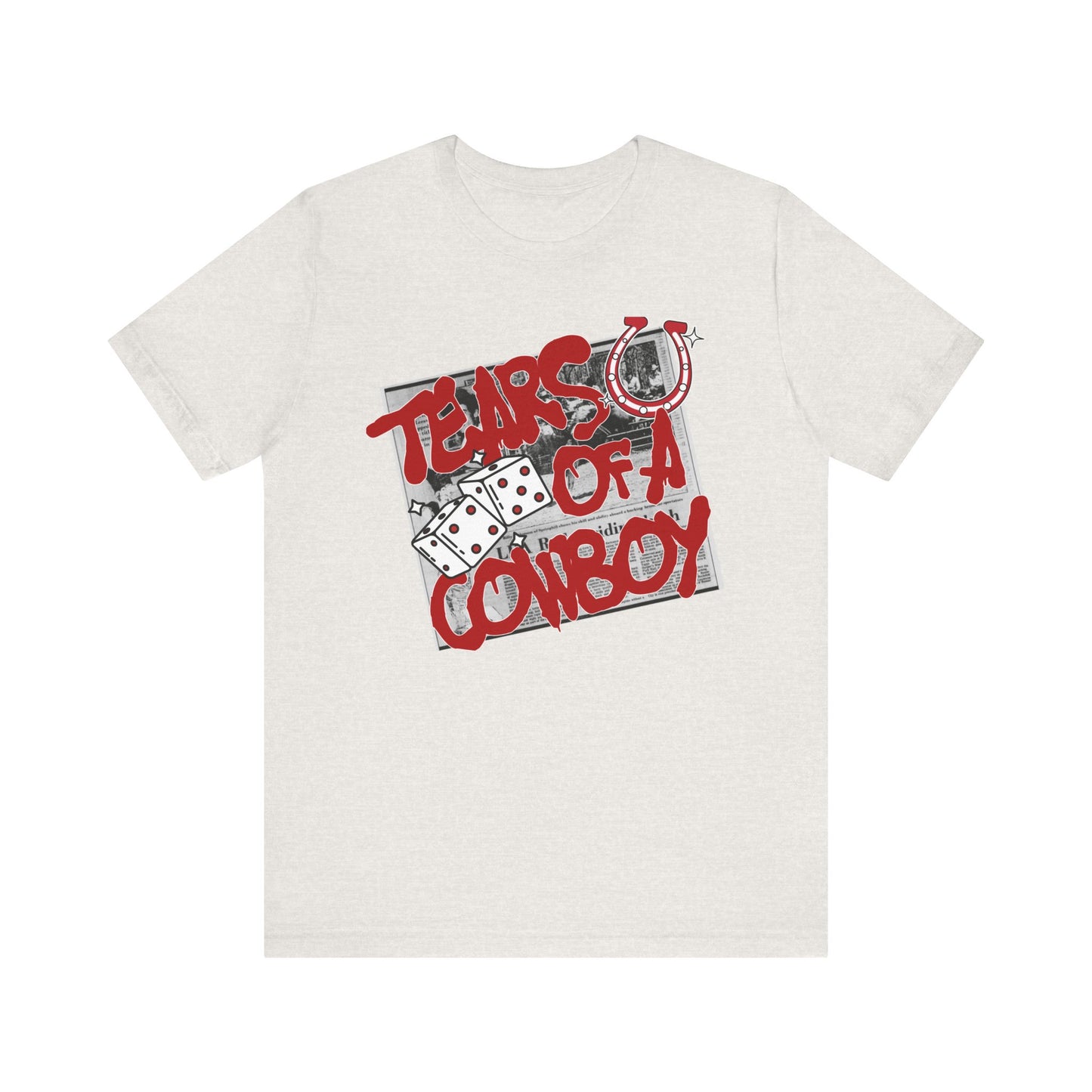 Tears of a Cowboy Unisex Jersey Tee - Casual Graphic Shirt, Perfect for Country Music Lovers