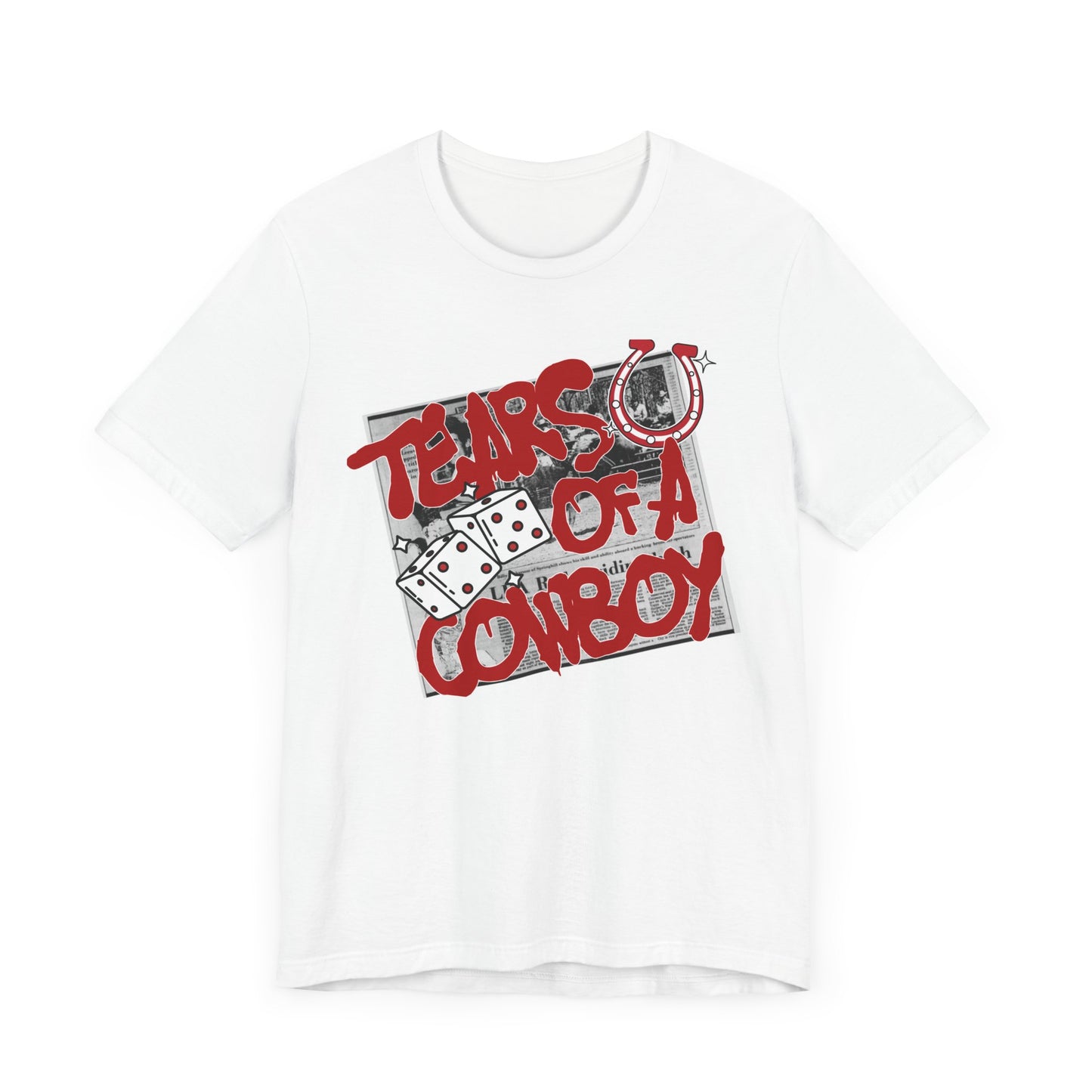 Tears of a Cowboy Unisex Jersey Tee - Casual Graphic Shirt, Perfect for Country Music Lovers