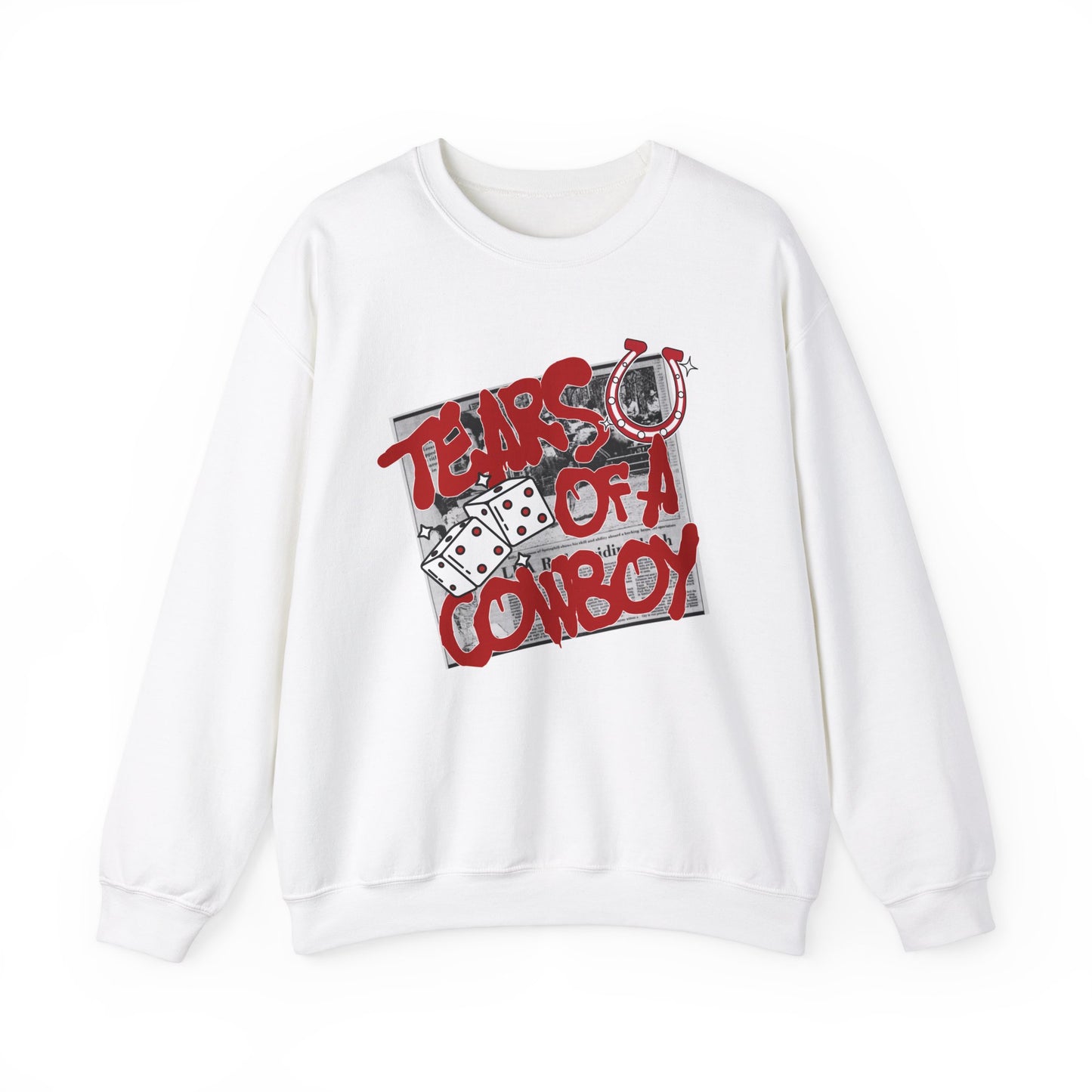 Tears of a Cowboy Unisex Heavy Blend™ Crewneck Sweatshirt - Casual Western Style