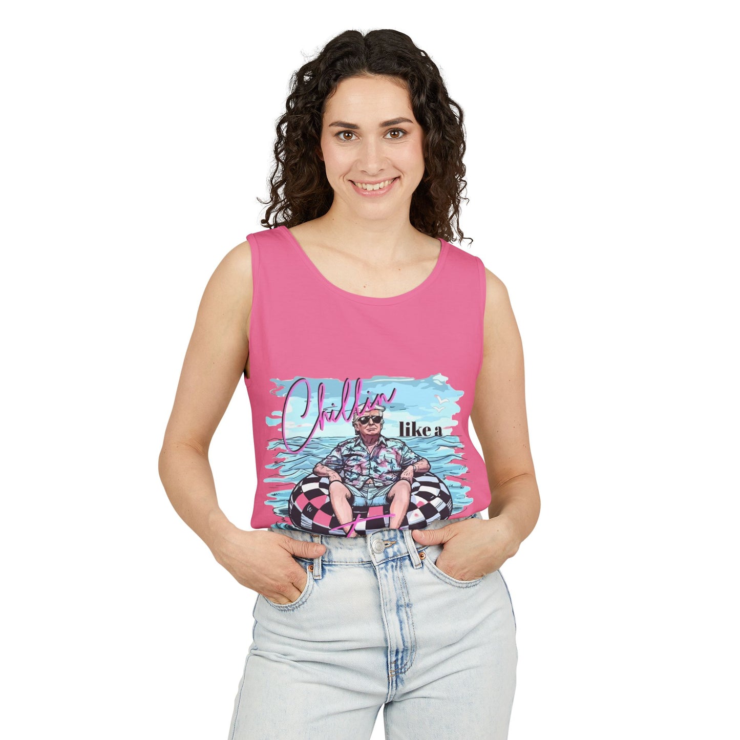 Chillin' Like a Villain Tank Top - Unisex Garment-Dyed Summer Tee