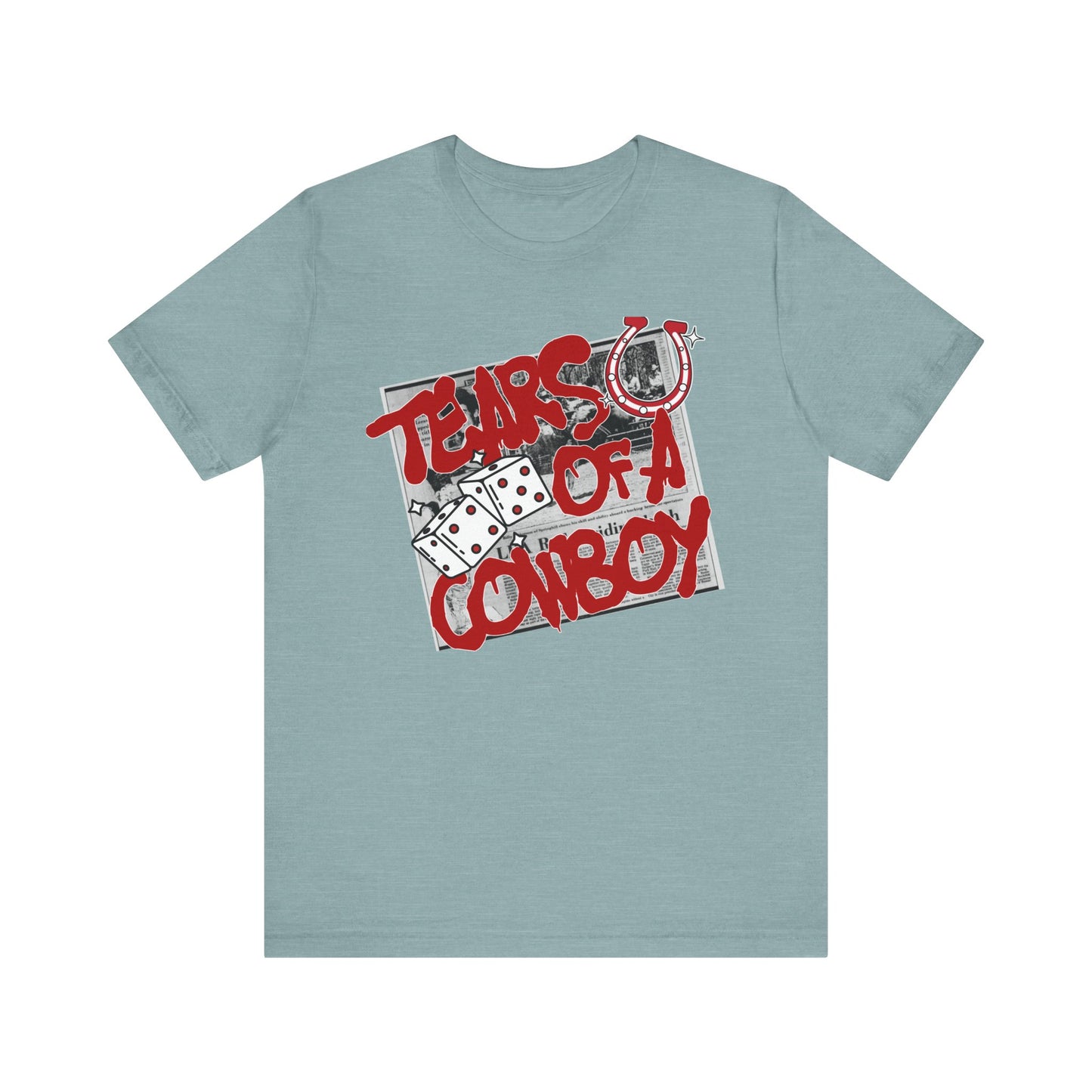 Tears of a Cowboy Unisex Jersey Tee - Casual Graphic Shirt, Perfect for Country Music Lovers
