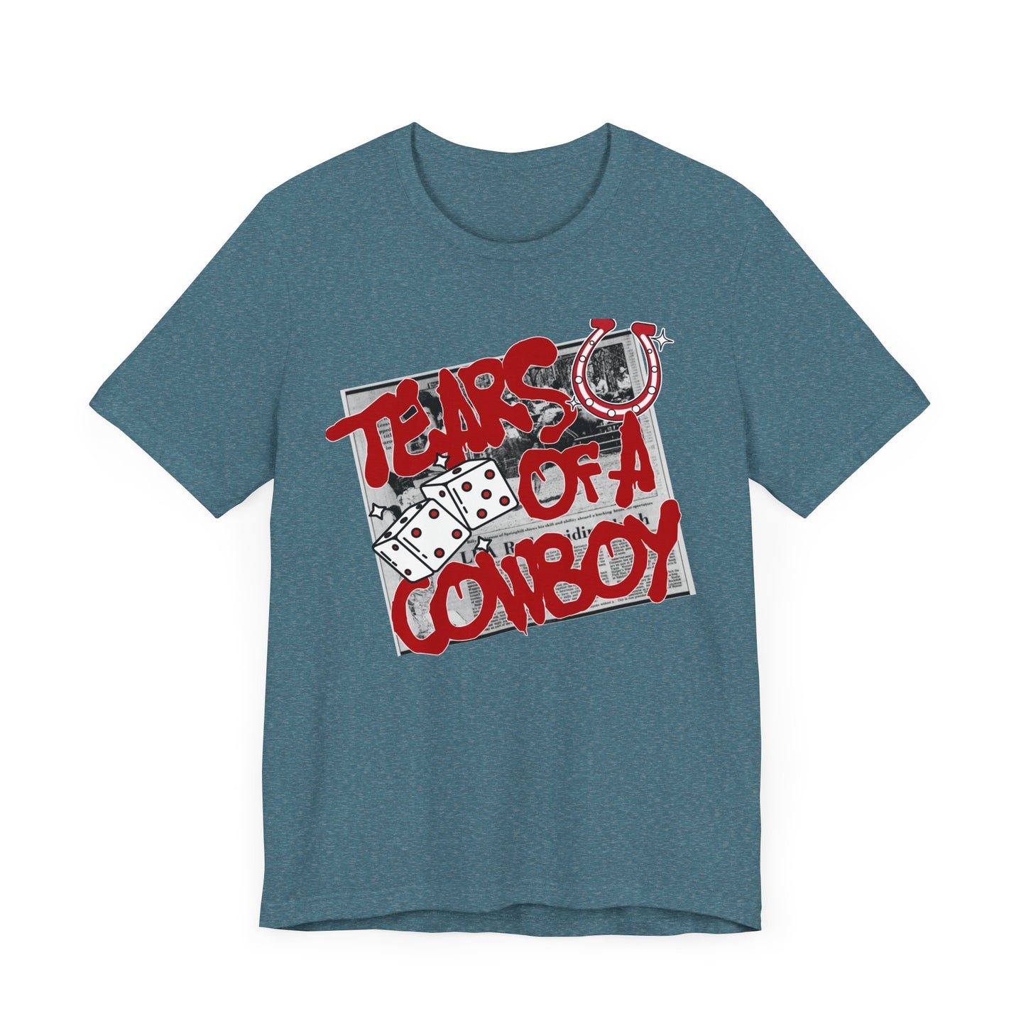 Tears of a Cowboy Unisex Jersey Tee - Casual Graphic Shirt, Perfect for Country Music Lovers