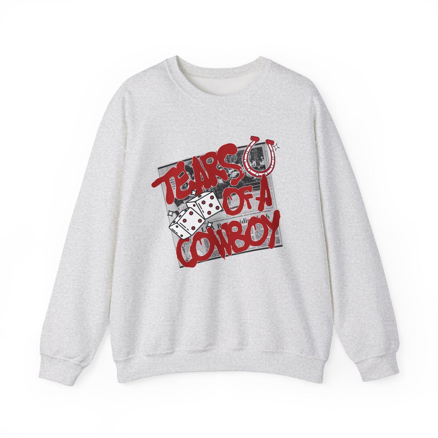 Tears of a Cowboy Unisex Heavy Blend™ Crewneck Sweatshirt - Casual Western Style