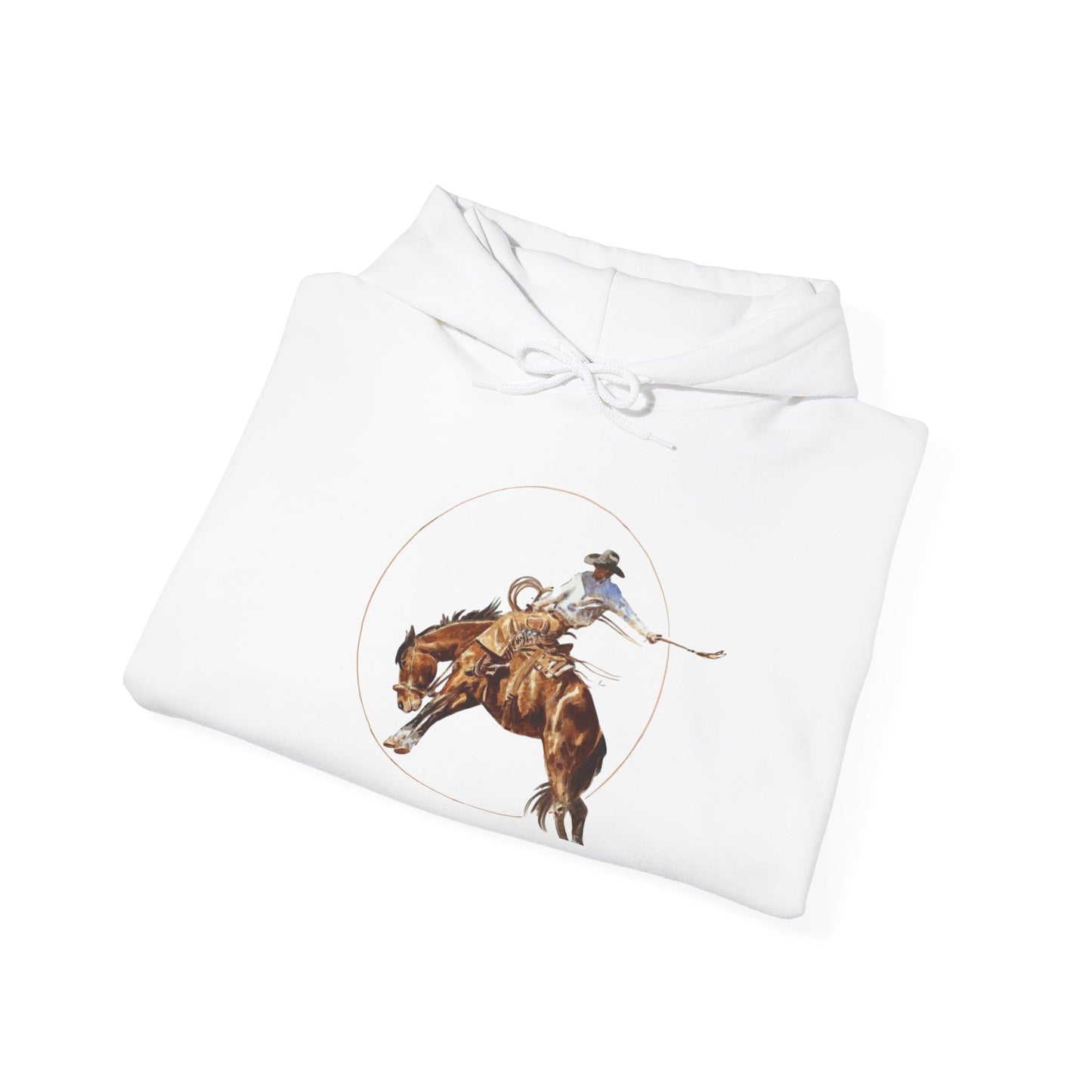 Cowboy Riding Horse Unisex Heavy Blend™ Hooded Sweatshirt