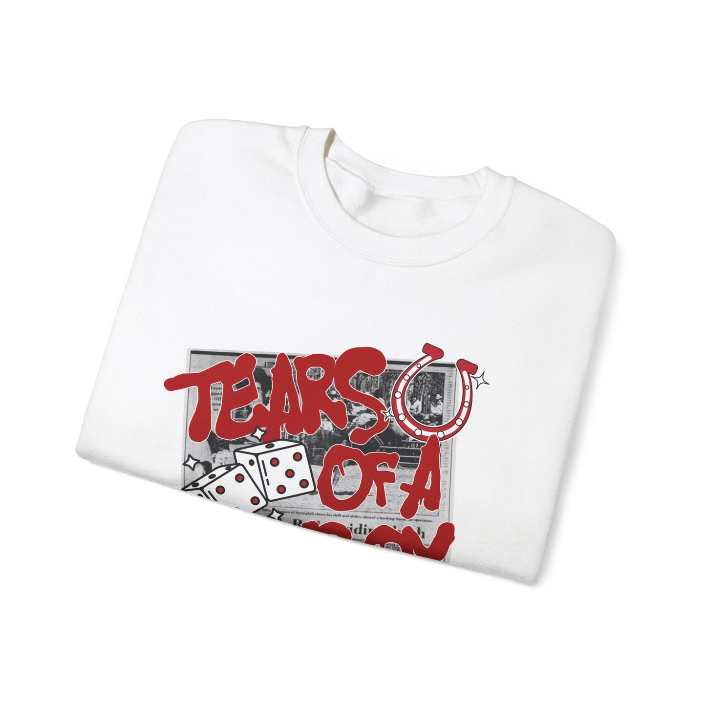 Tears of a Cowboy Unisex Heavy Blend™ Crewneck Sweatshirt - Casual Western Style