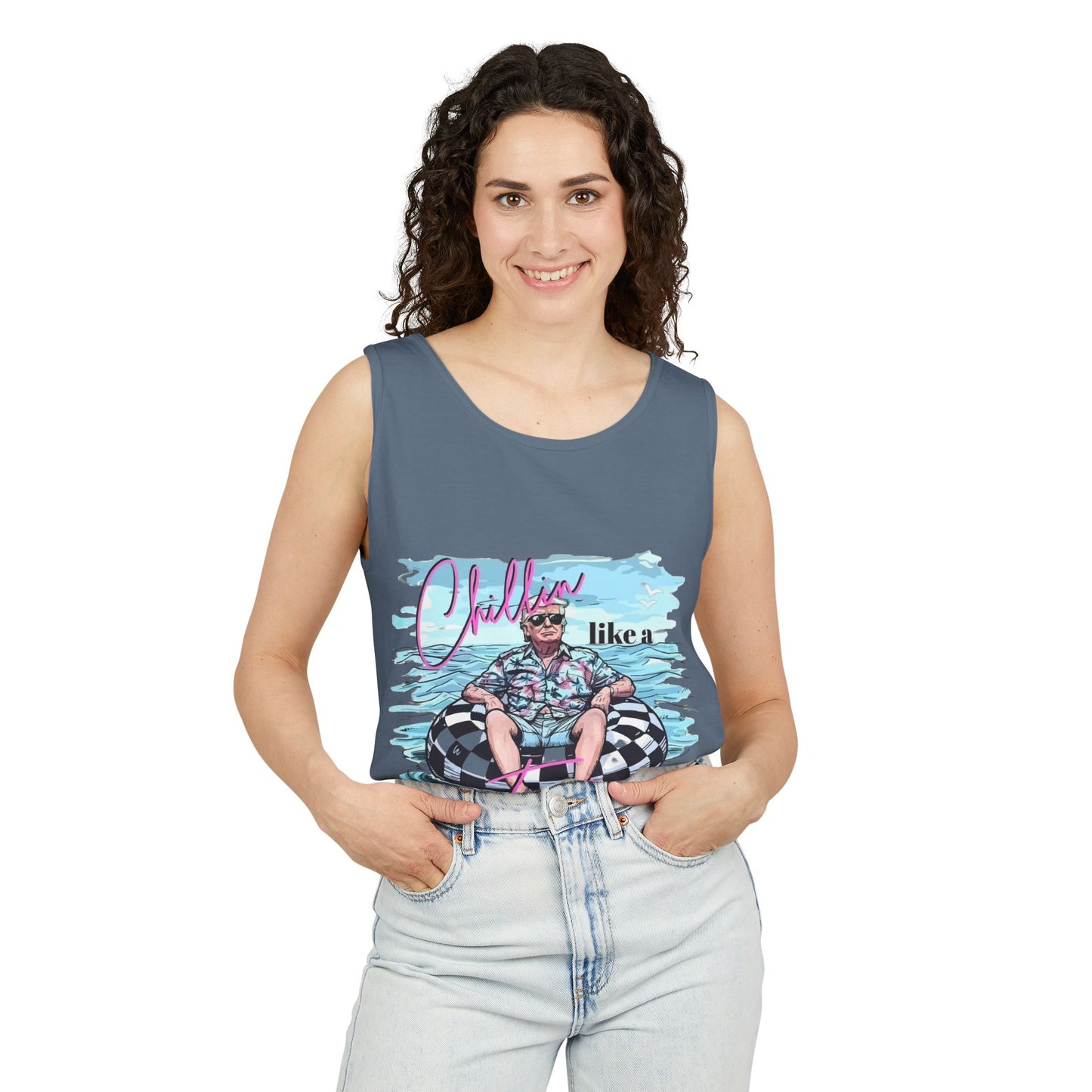 Chillin' Like a Villain Tank Top - Unisex Garment-Dyed Summer Tee