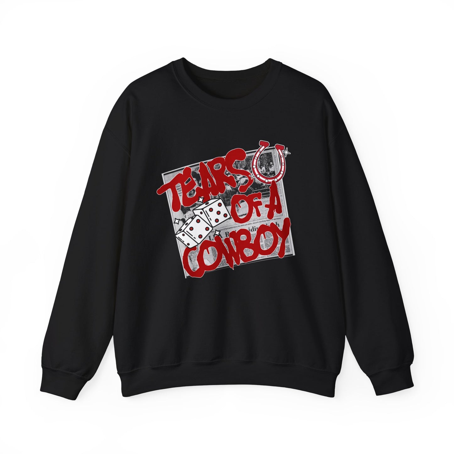 Tears of a Cowboy Unisex Heavy Blend™ Crewneck Sweatshirt - Casual Western Style