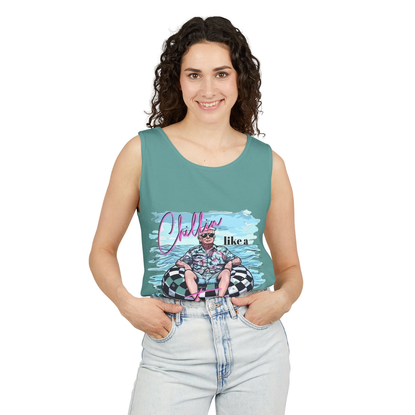 Chillin' Like a Villain Tank Top - Unisex Garment-Dyed Summer Tee