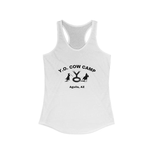 Y.O. Cow Camp Women’s Racerback Tank - Perfect for Summer Adventures