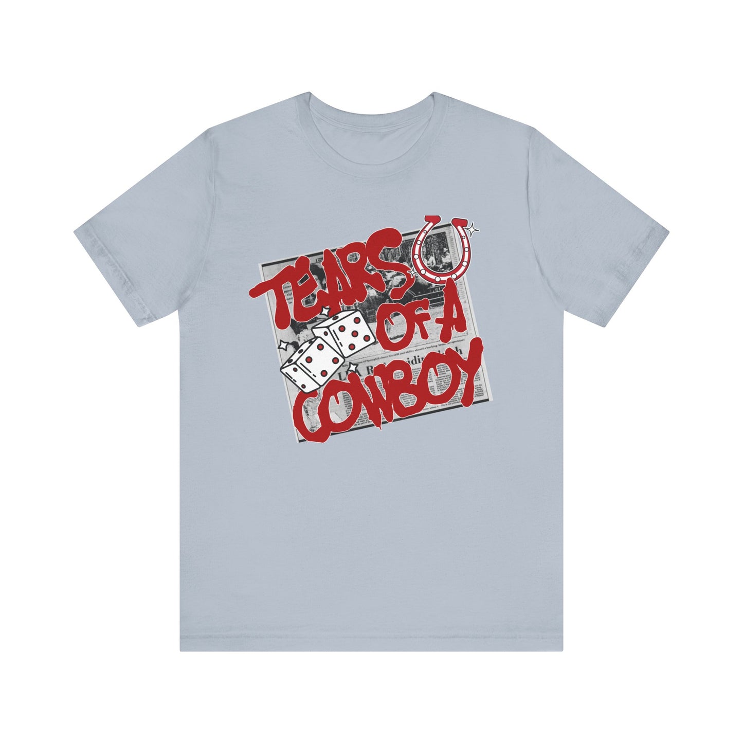 Tears of a Cowboy Unisex Jersey Tee - Casual Graphic Shirt, Perfect for Country Music Lovers