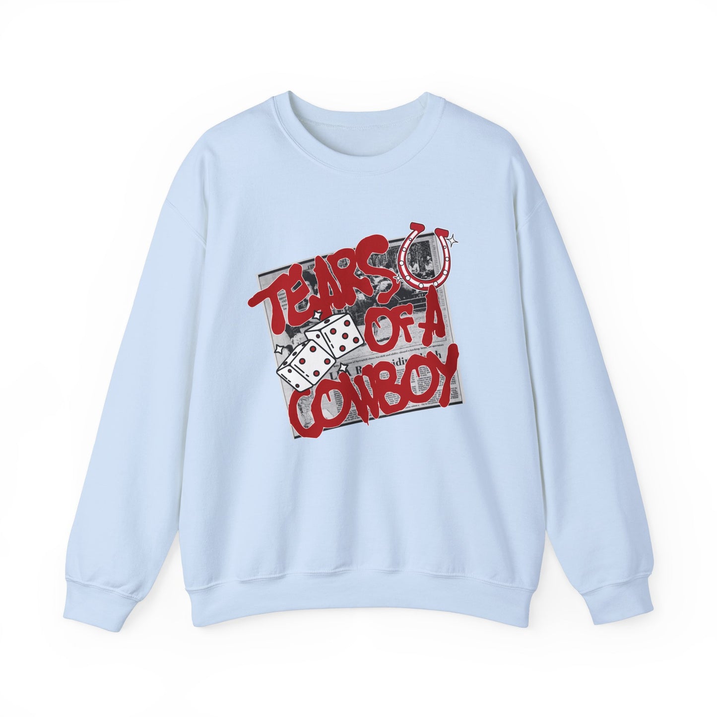 Tears of a Cowboy Unisex Heavy Blend™ Crewneck Sweatshirt - Casual Western Style