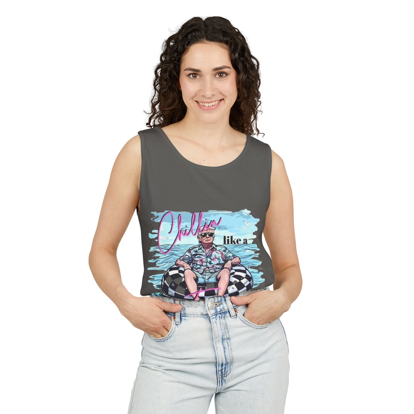 Chillin' Like a Villain Tank Top - Unisex Garment-Dyed Summer Tee