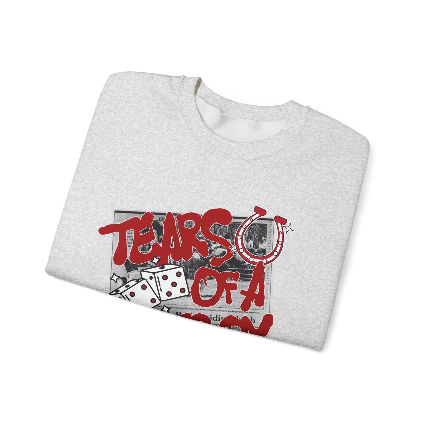 Tears of a Cowboy Unisex Heavy Blend™ Crewneck Sweatshirt - Casual Western Style