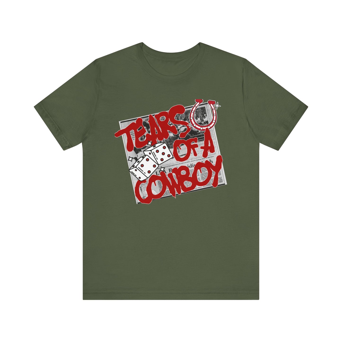 Tears of a Cowboy Unisex Jersey Tee - Casual Graphic Shirt, Perfect for Country Music Lovers