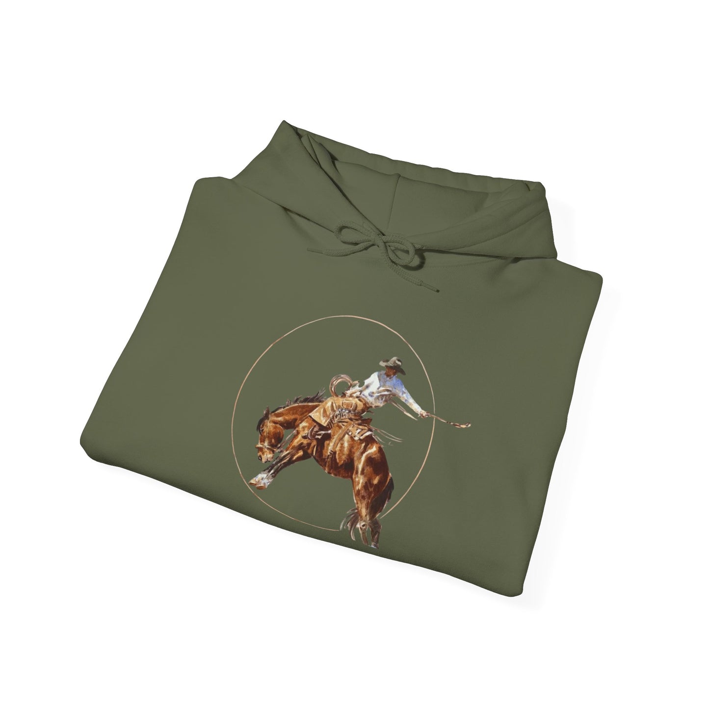 Cowboy Riding Horse Unisex Heavy Blend™ Hooded Sweatshirt