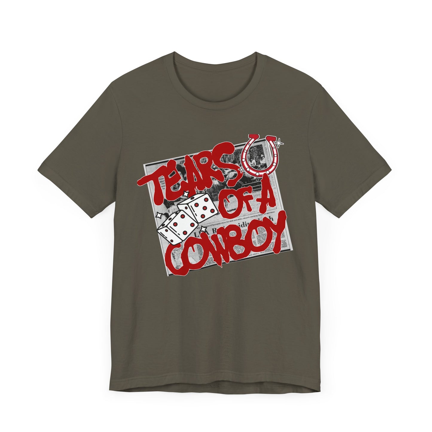 Tears of a Cowboy Unisex Jersey Tee - Casual Graphic Shirt, Perfect for Country Music Lovers