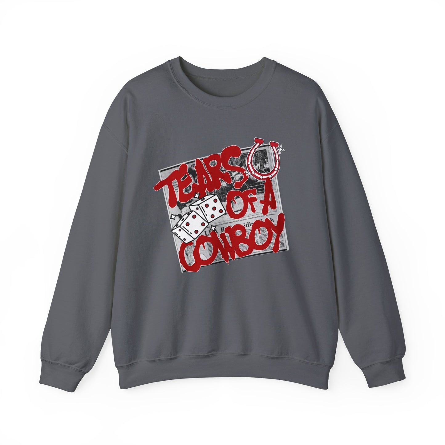 Tears of a Cowboy Unisex Heavy Blend™ Crewneck Sweatshirt - Casual Western Style