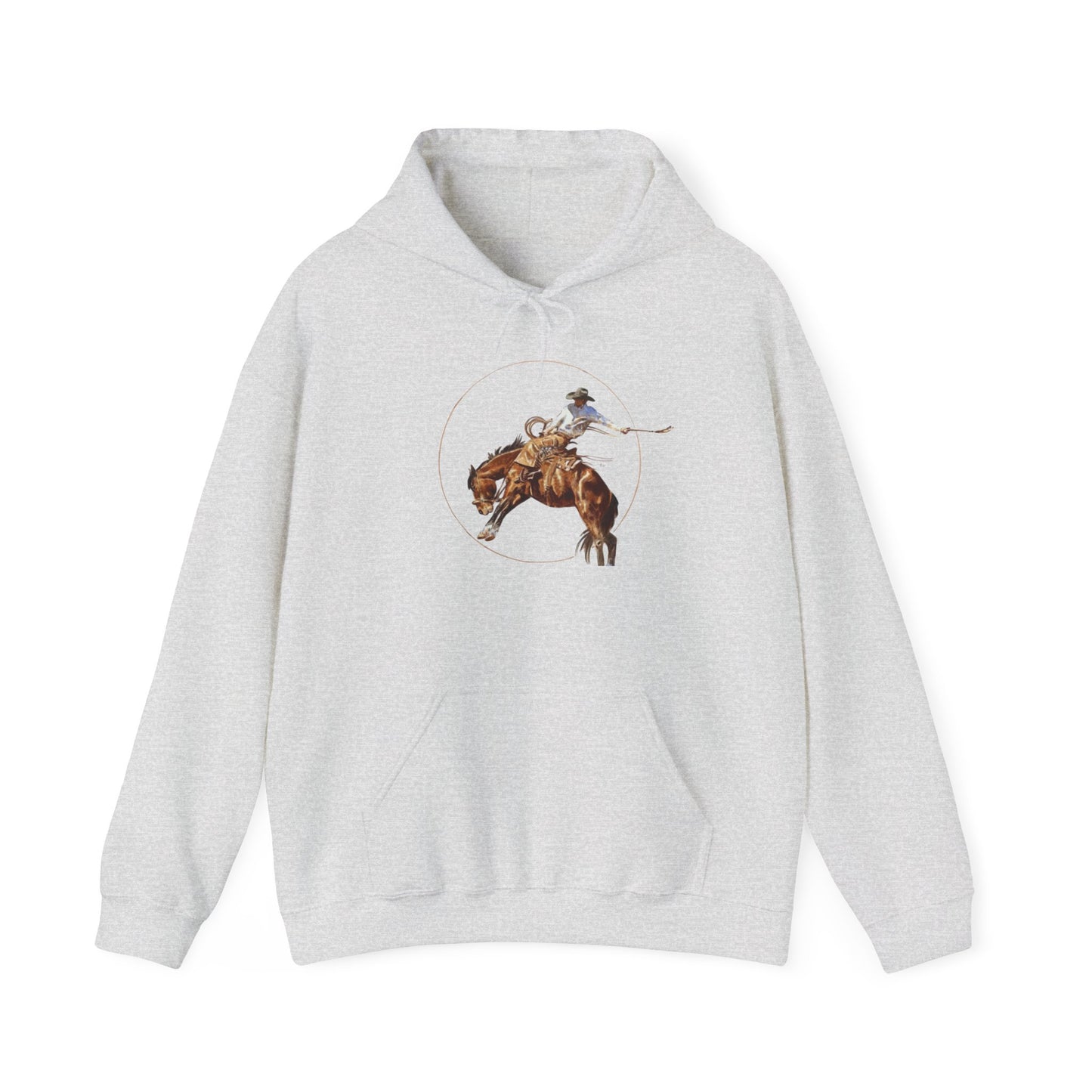 Cowboy Riding Horse Unisex Heavy Blend™ Hooded Sweatshirt