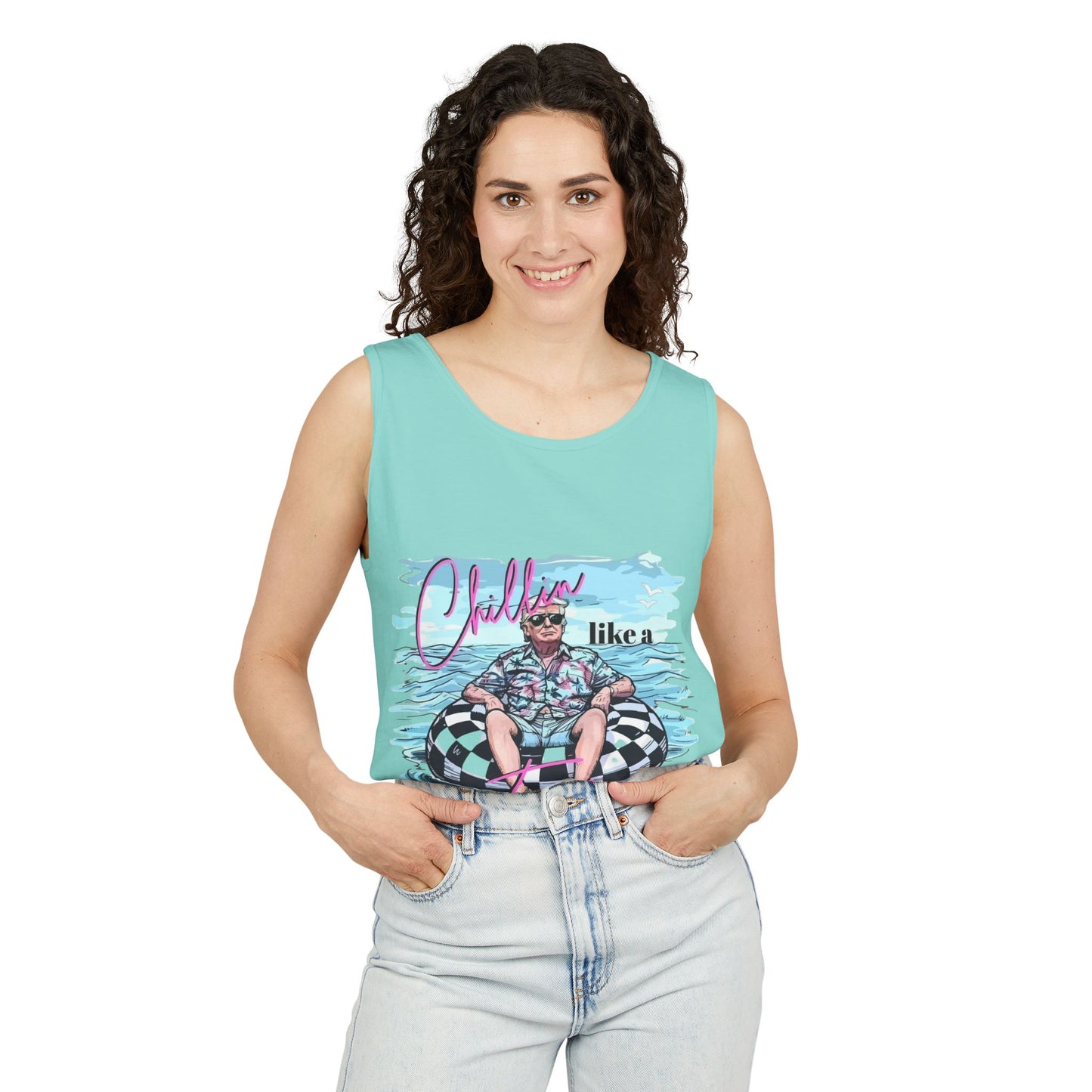 Chillin' Like a Villain Tank Top - Unisex Garment-Dyed Summer Tee