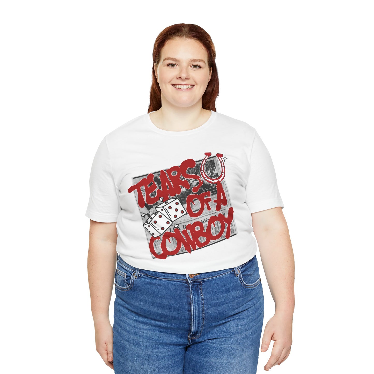 Tears of a Cowboy Unisex Jersey Tee - Casual Graphic Shirt, Perfect for Country Music Lovers