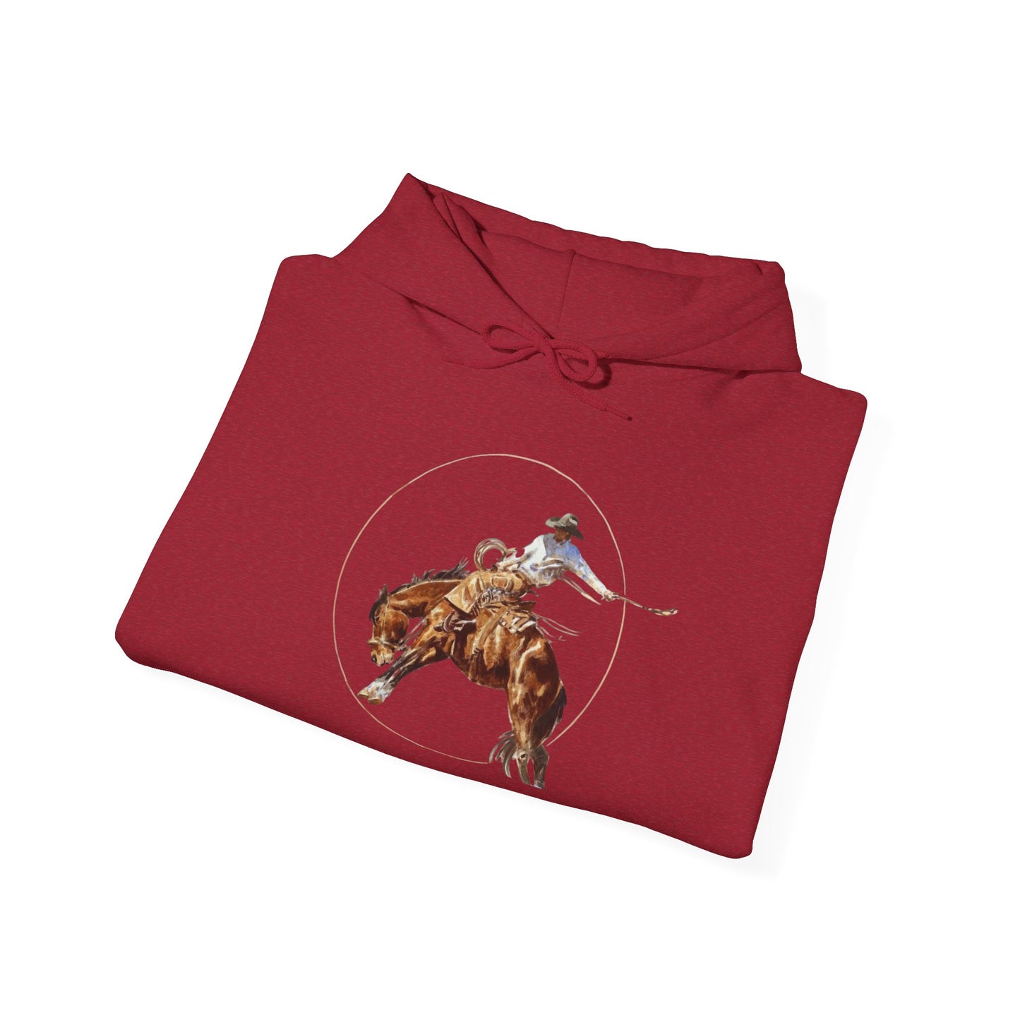 Cowboy Riding Horse Unisex Heavy Blend™ Hooded Sweatshirt