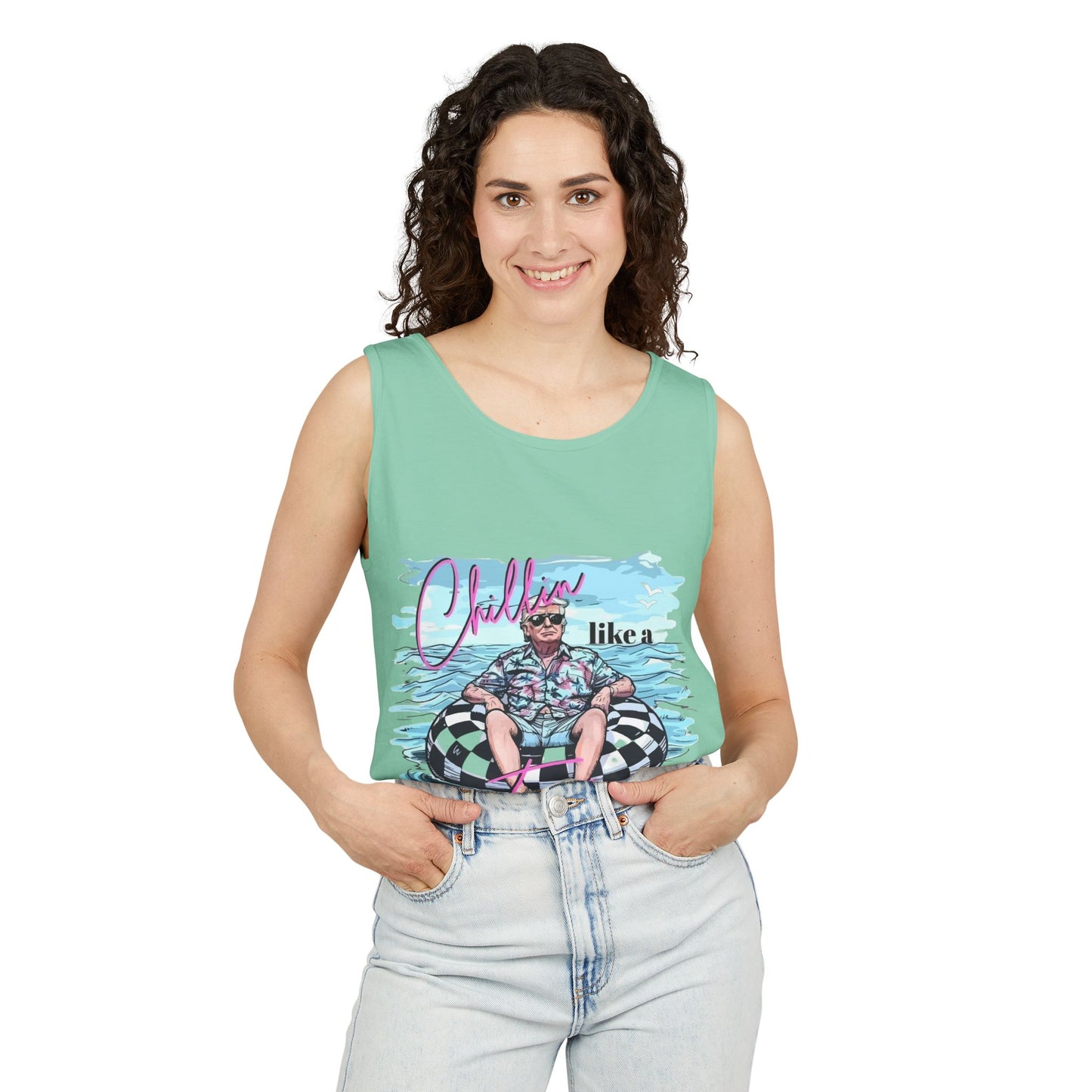 Chillin' Like a Villain Tank Top - Unisex Garment-Dyed Summer Tee