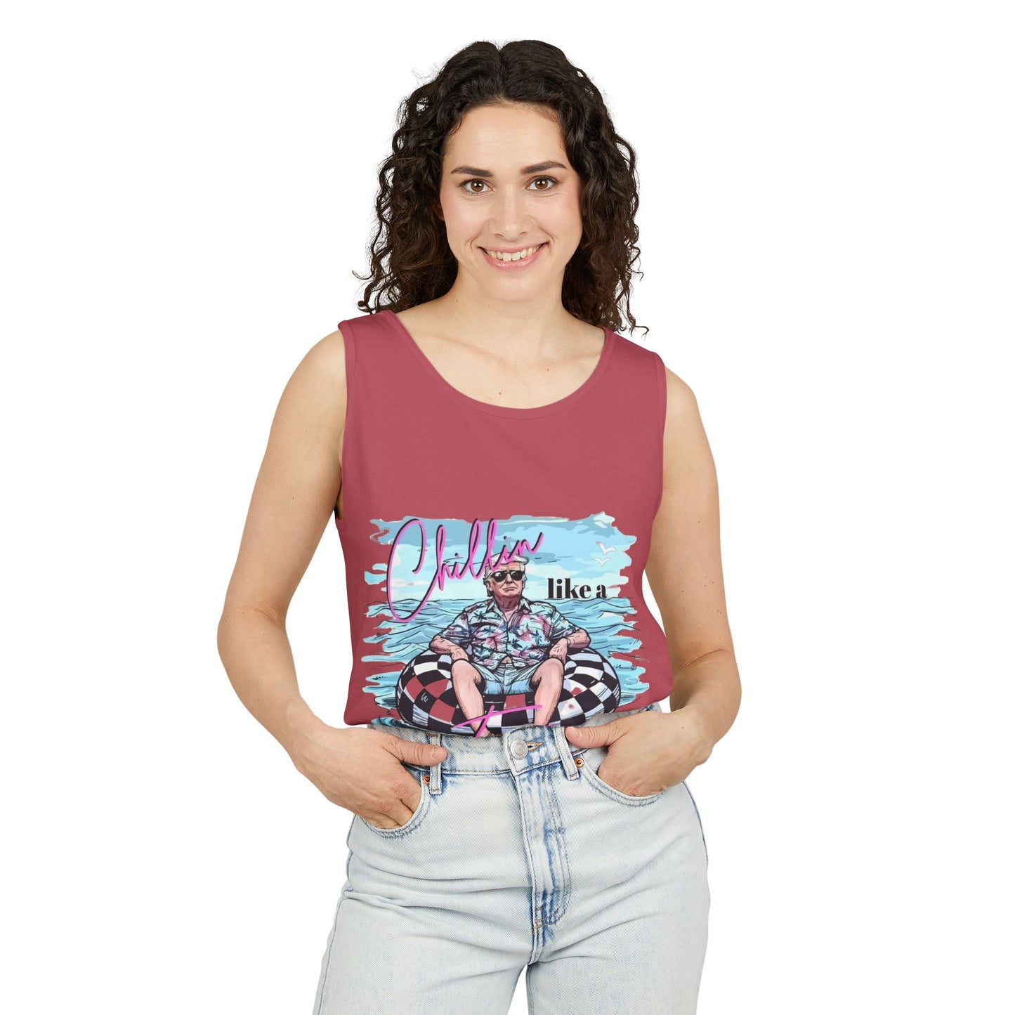 Chillin' Like a Villain Tank Top - Unisex Garment-Dyed Summer Tee